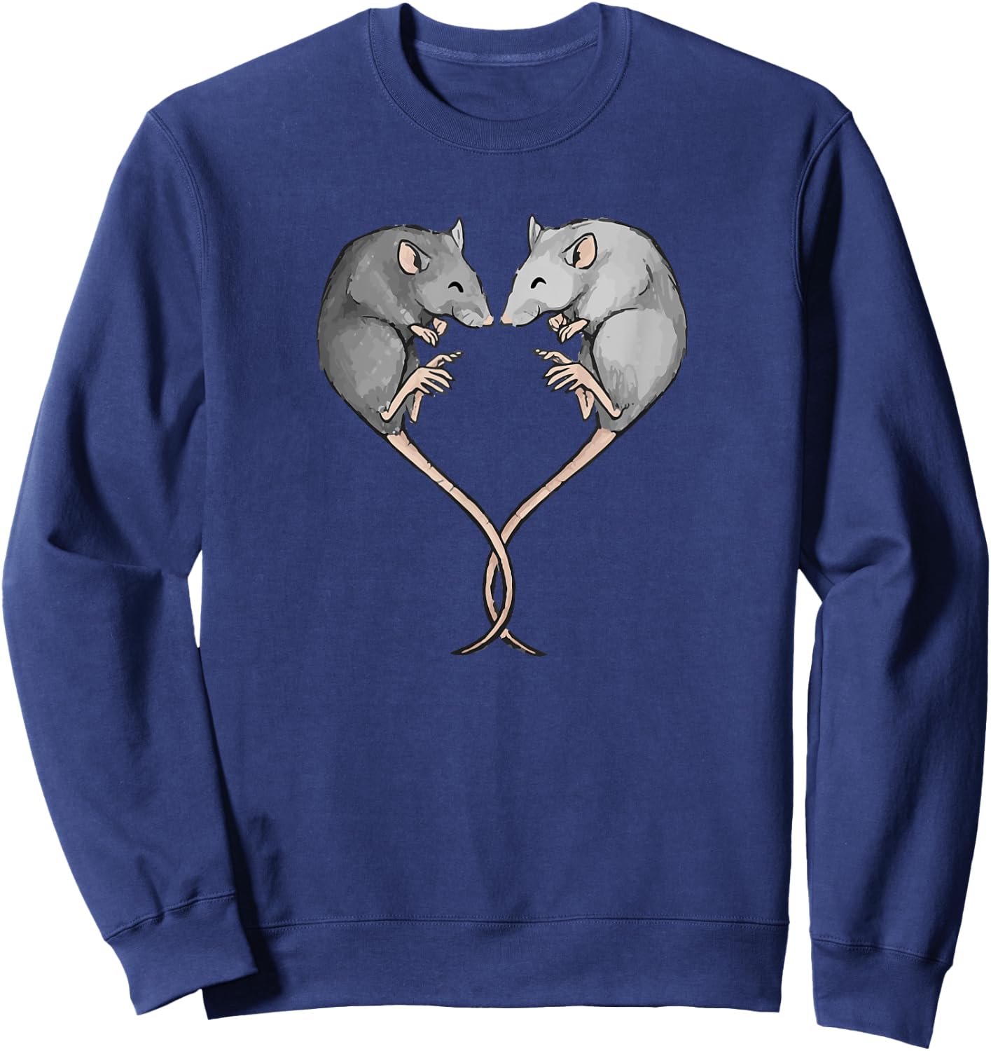 Cute Heart Pet Rat Lover Sweatshirt - Sweatshirt | Navy