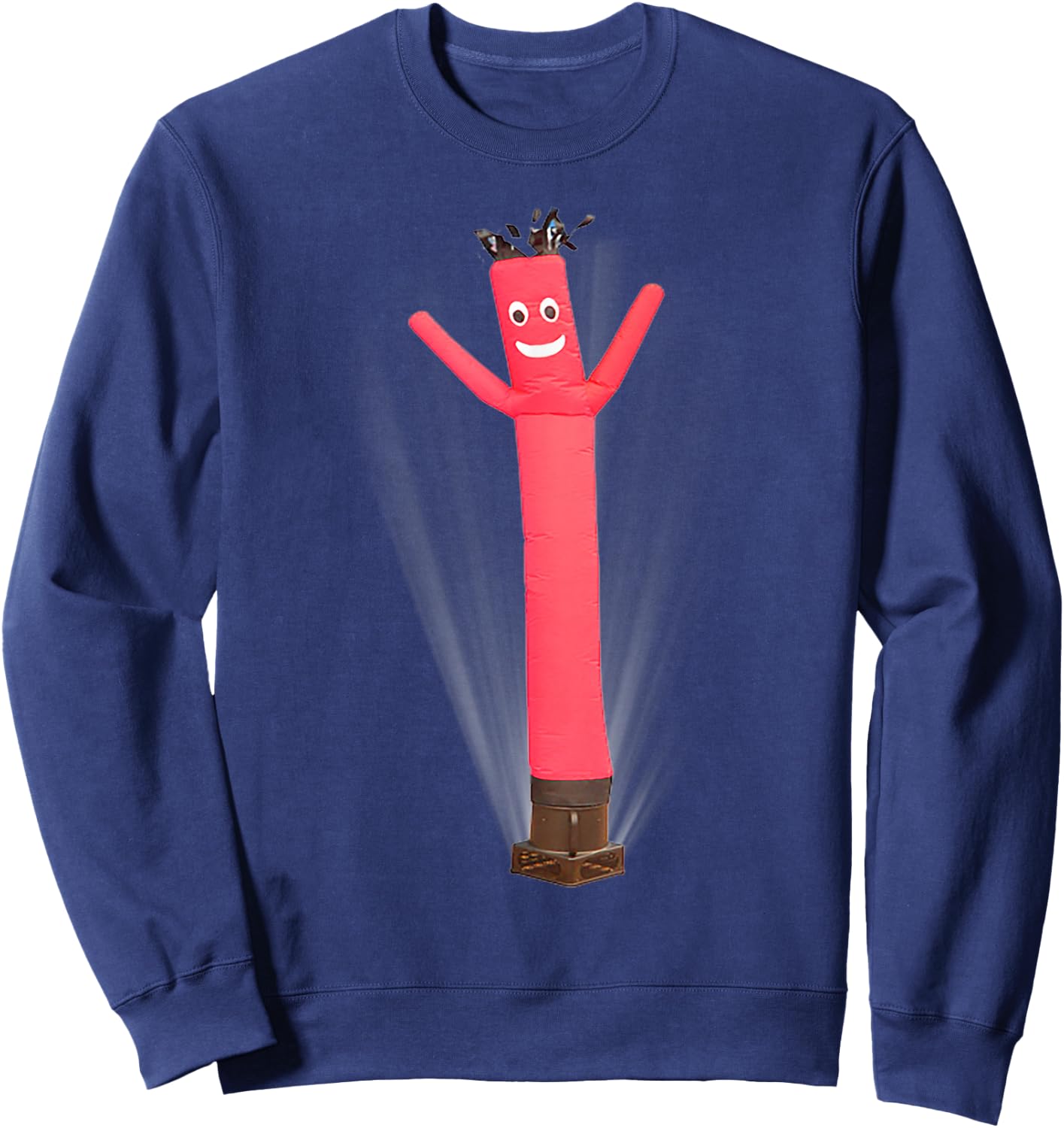 Wacky Waving Inflatable Tube Man Air Dancer Red Sweatshirt - Sweatshirt | Navy