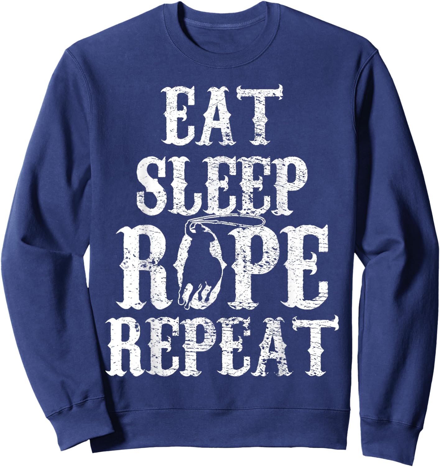 Cowboy Rope Western Riding Horse Vintage Gift Sweatshirt - Sweatshirt | Navy