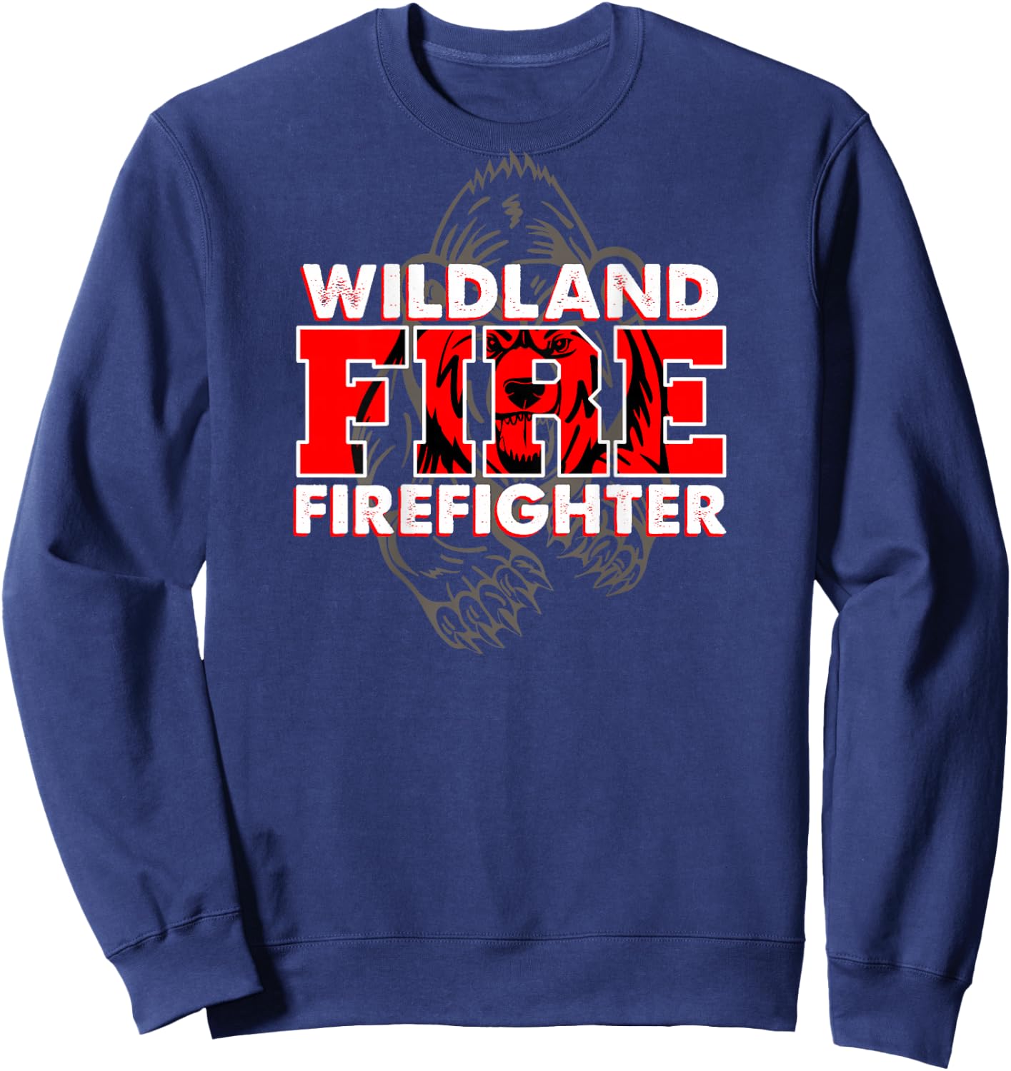 Wildland Fire Rescue Department Firefighters Firemen Uniform Sweatshirt - Sweatshirt | Navy