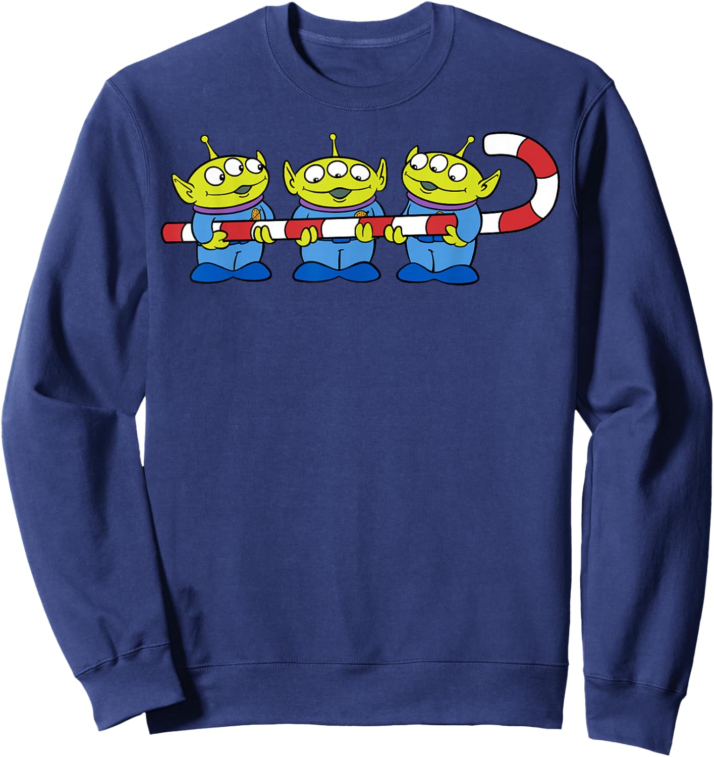 Disney Pixar Toy Story Aliens Candy Cane Christmas Sweatshirt - Sweatshirt | Navy