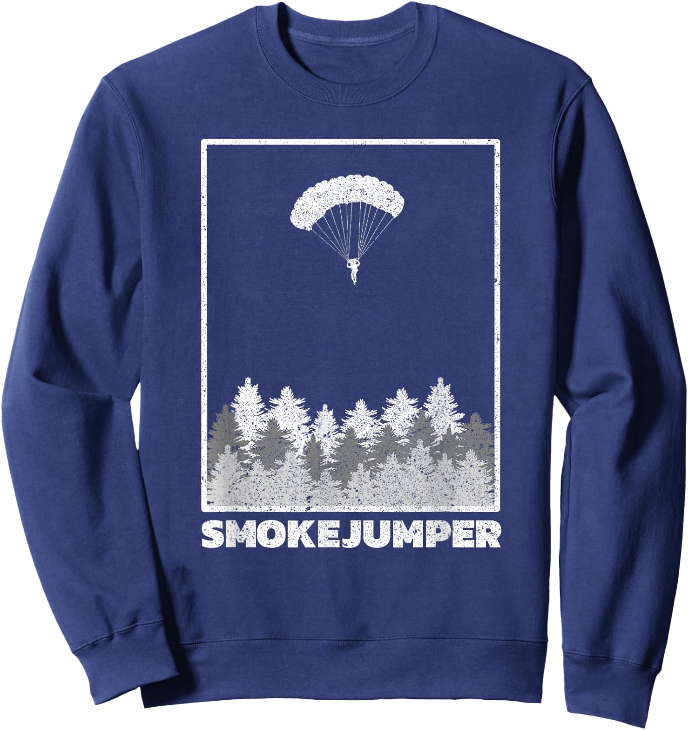 Wildland Fireman Smoke Bridge Retro Sweatshirt - Sweatshirt | Navy
