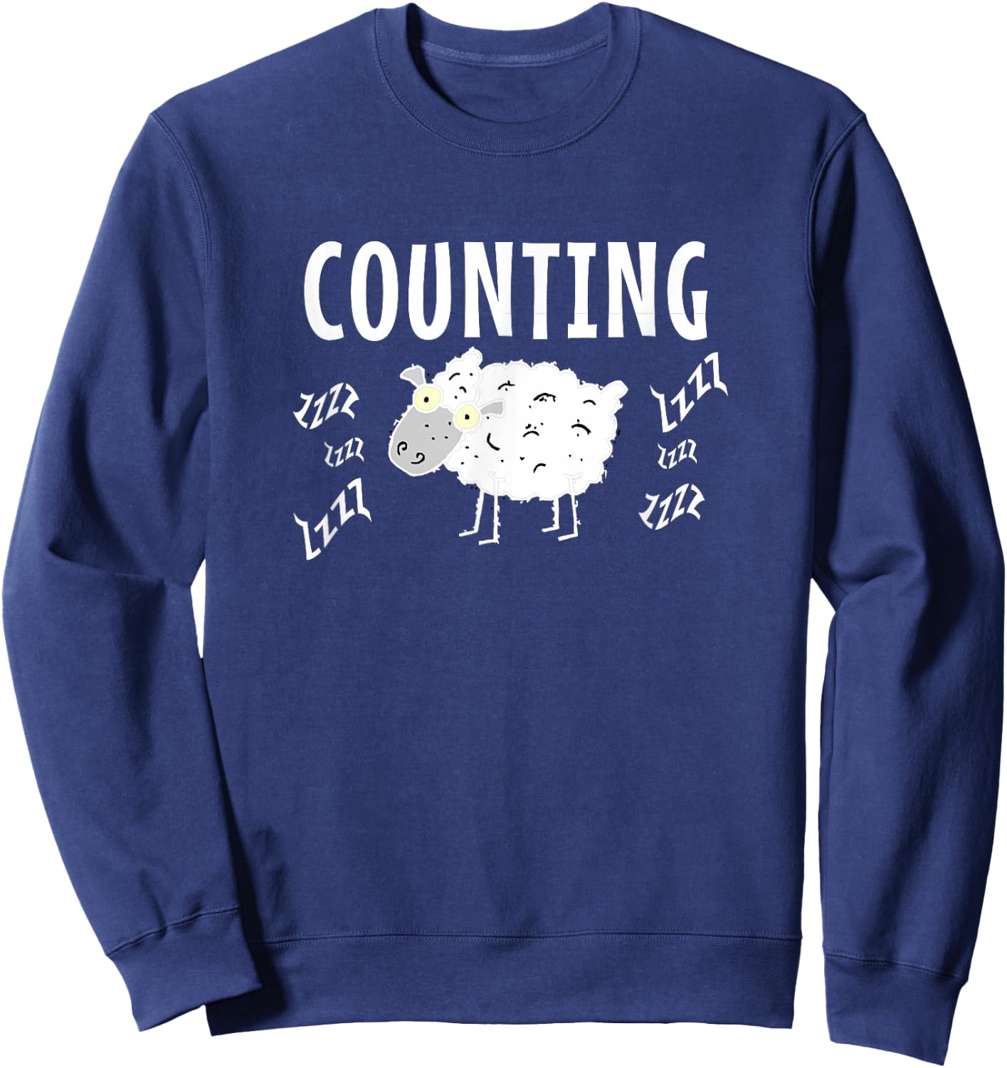 Counting Sheep Funny Top for Pajamas Fun Sleepwear Sweatshirt - Sweatshirt | Navy