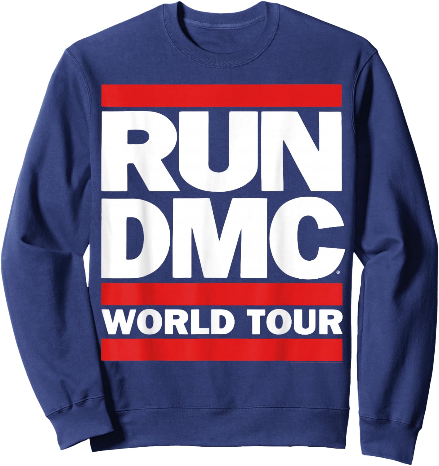 Run DMC Official World Tour Logo Sweatshirt - Sweatshirt | Navy
