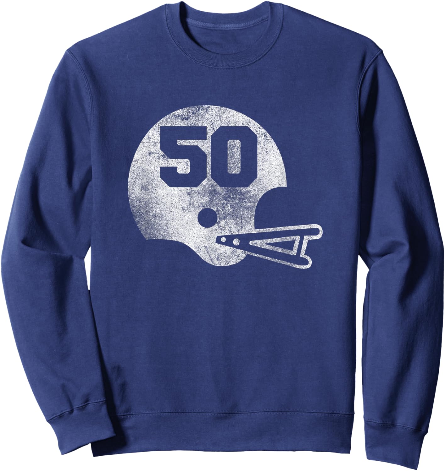 Vintage Football Jersey Number 50 Player Number Sweatshirt - Sweatshirt | Navy
