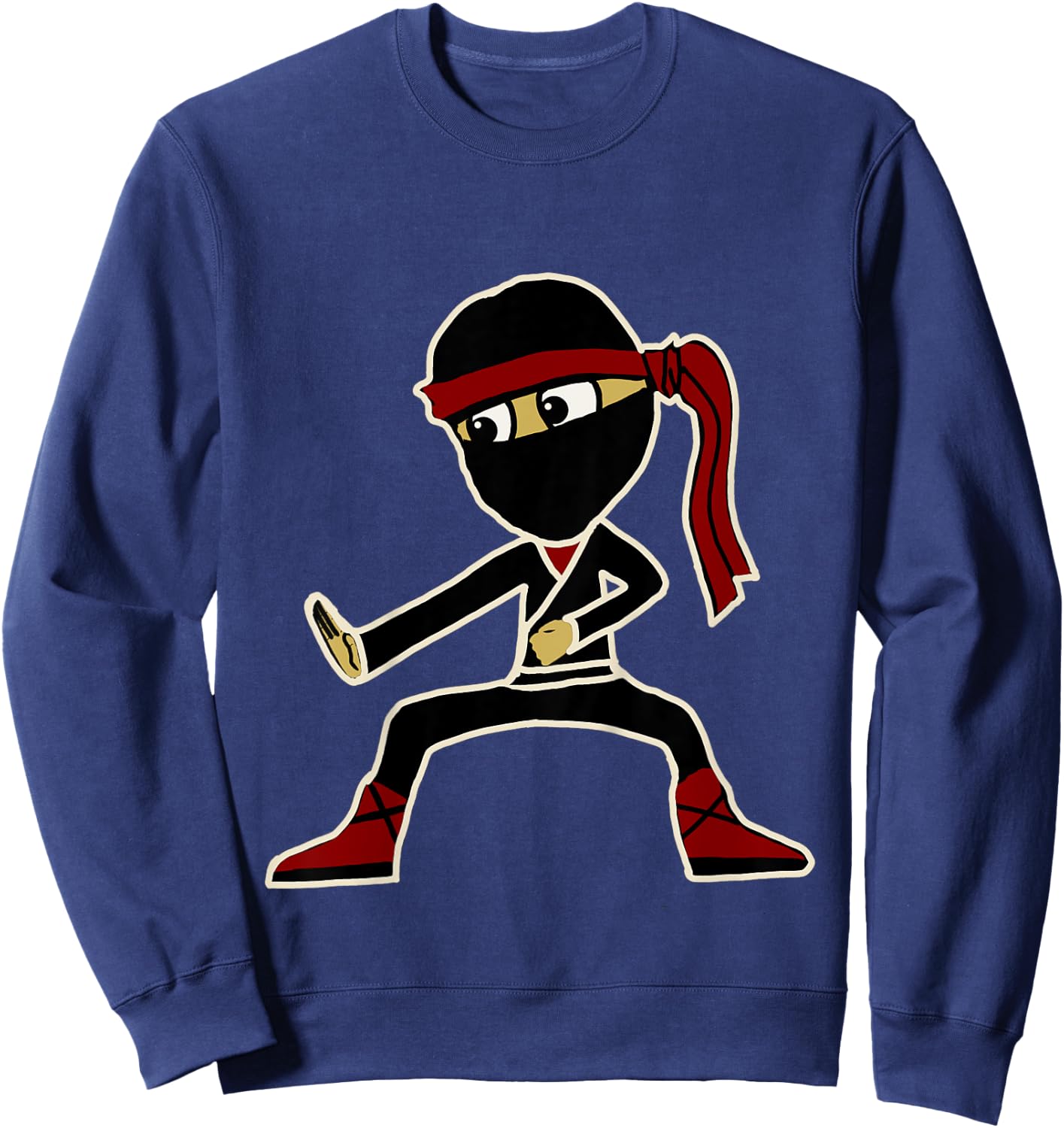 Kids Boys Toddler Cute Ninja for kids who like Ninjas Sweatshirt - Sweatshirt | Navy