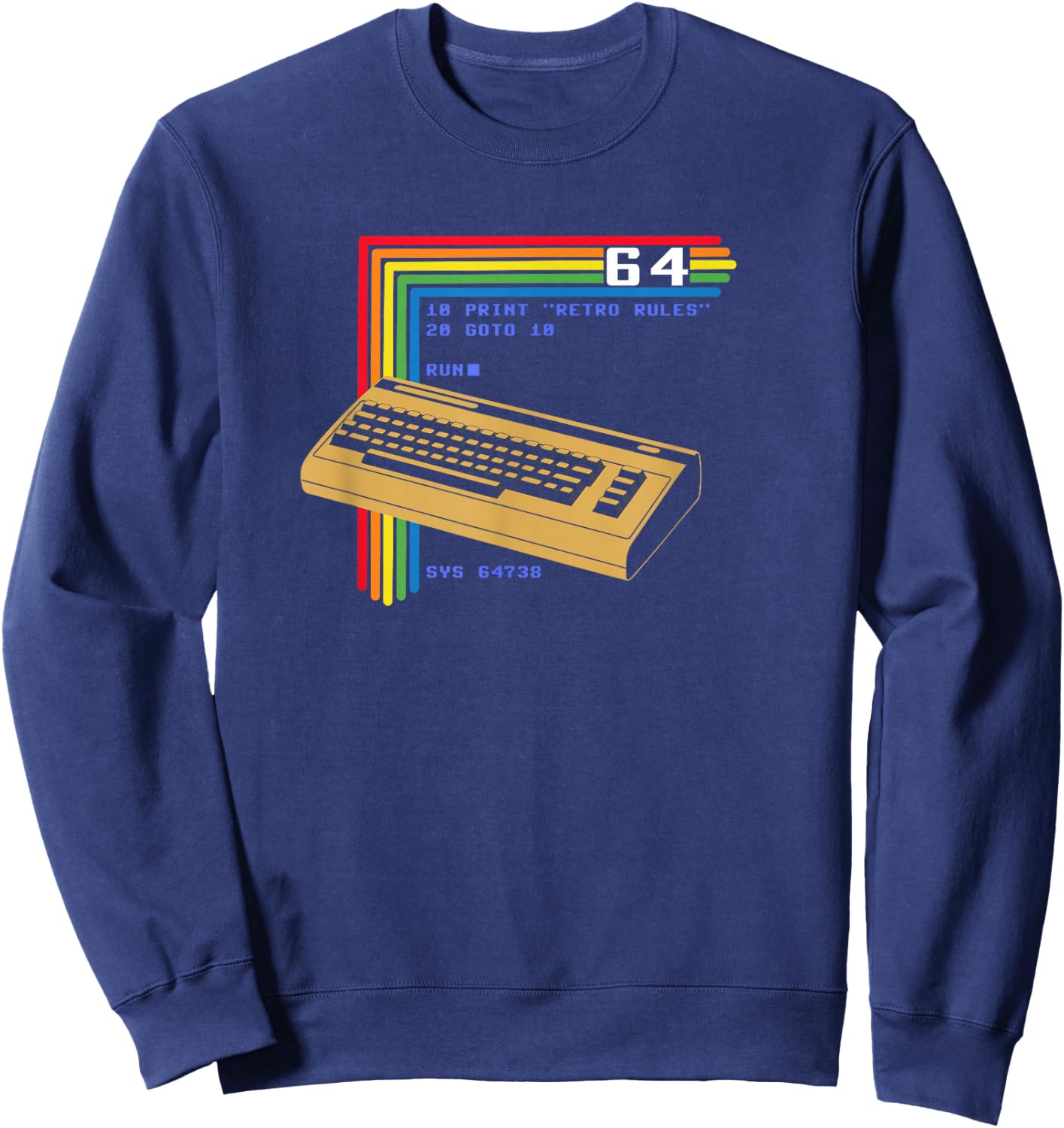 Retro Computer C64 Sweatshirt - Sweatshirt | Navy
