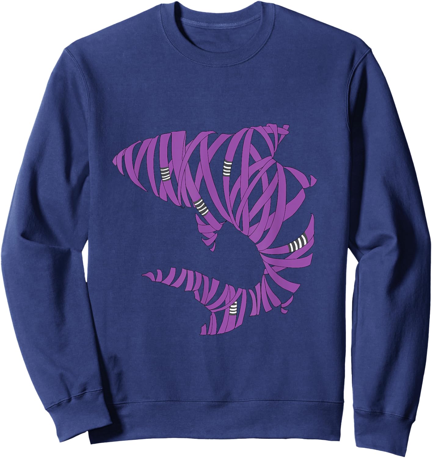 Bjj Jiu Jitsu Belt Shark - Purple Belt Sweatshirt - Sweatshirt | Navy