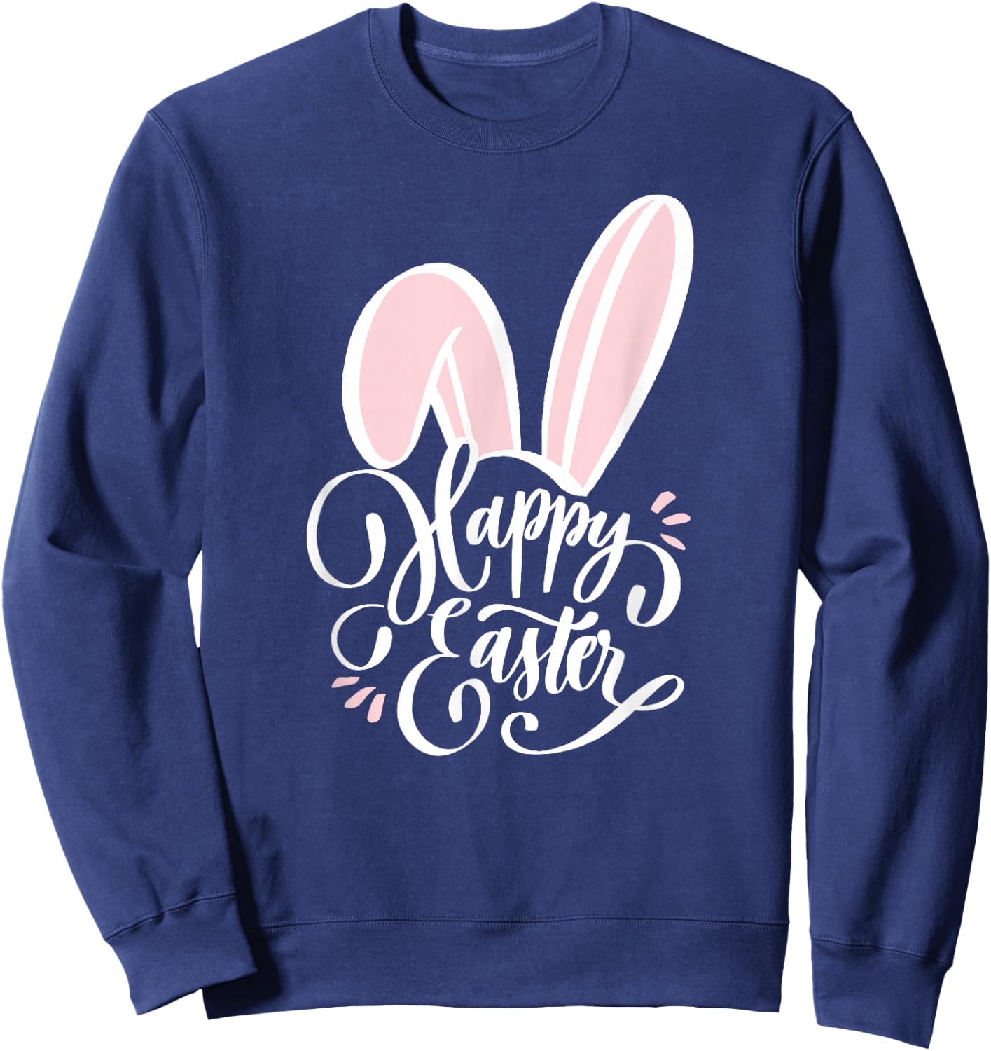 Happy Easter Bunny , Men and Kids to Hunt Eggs Small Sweatshirt - Sweatshirt | Navy