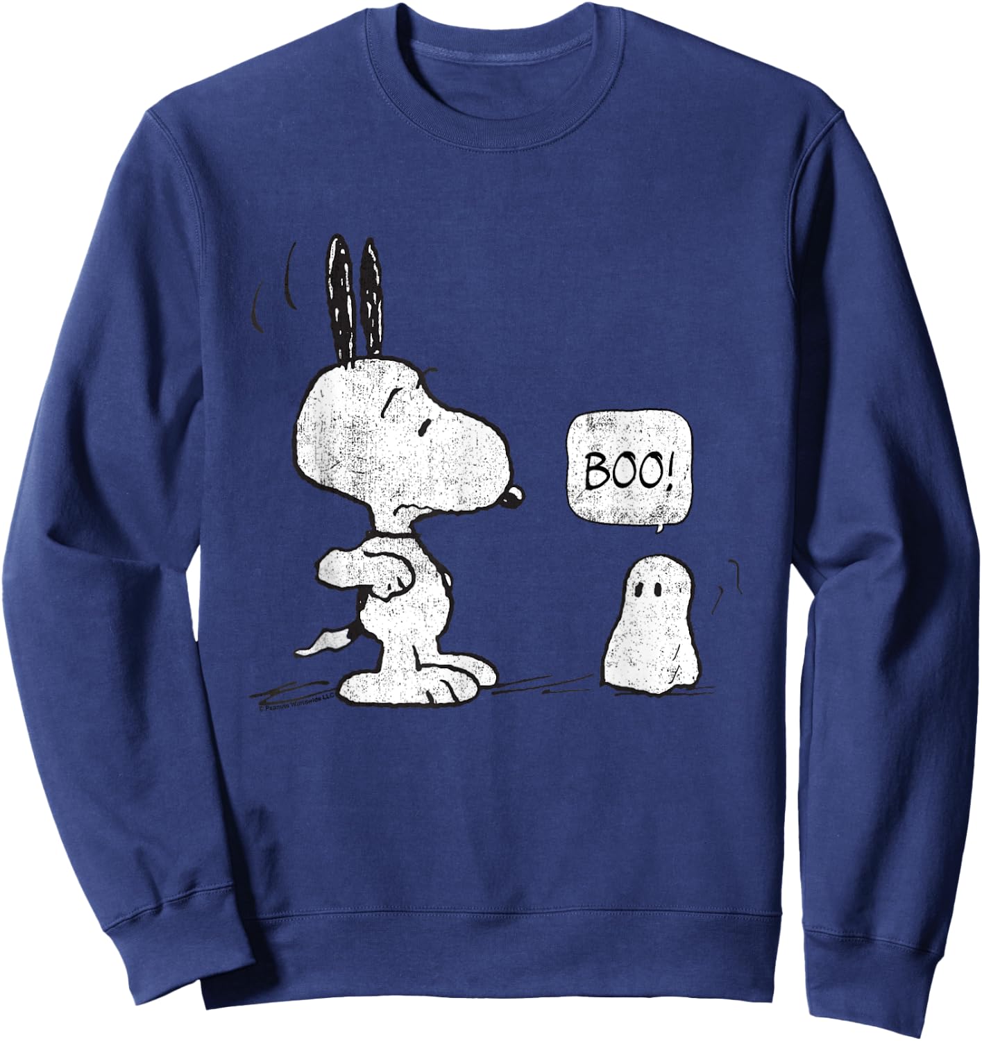 Peanuts Halloween Ghost Fright Snoopy Sweatshirt - Sweatshirt | Navy