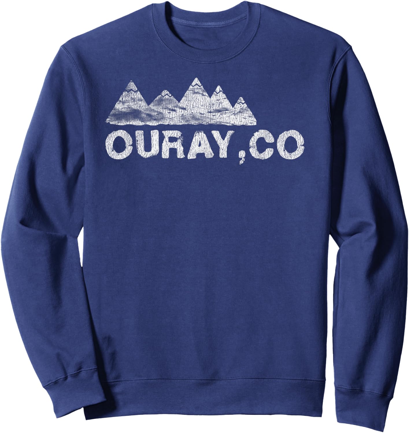Cool Retro Grunge Ouray CO Sweatshirt - Sweatshirt | Navy
