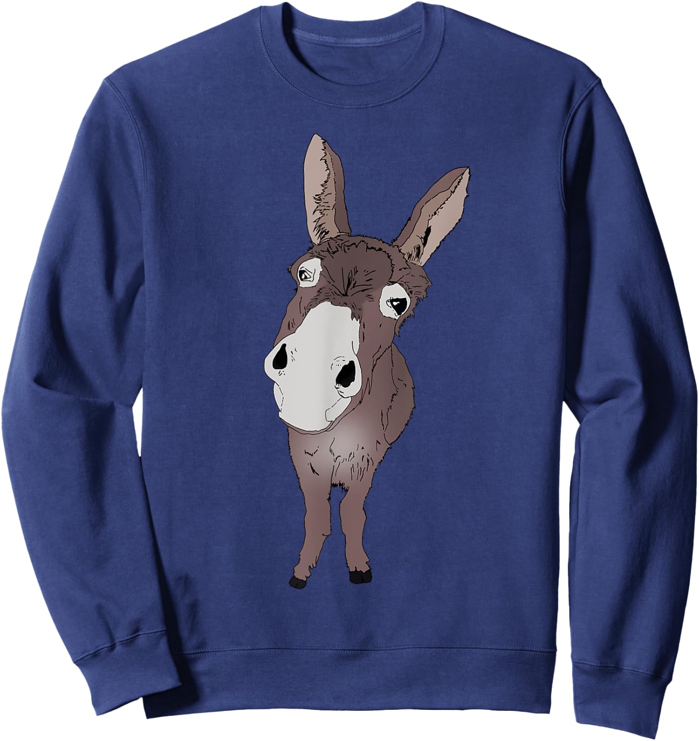 Funny looking Donkey Gift for Donkeys & Horses Sweatshirt - Sweatshirt | Navy