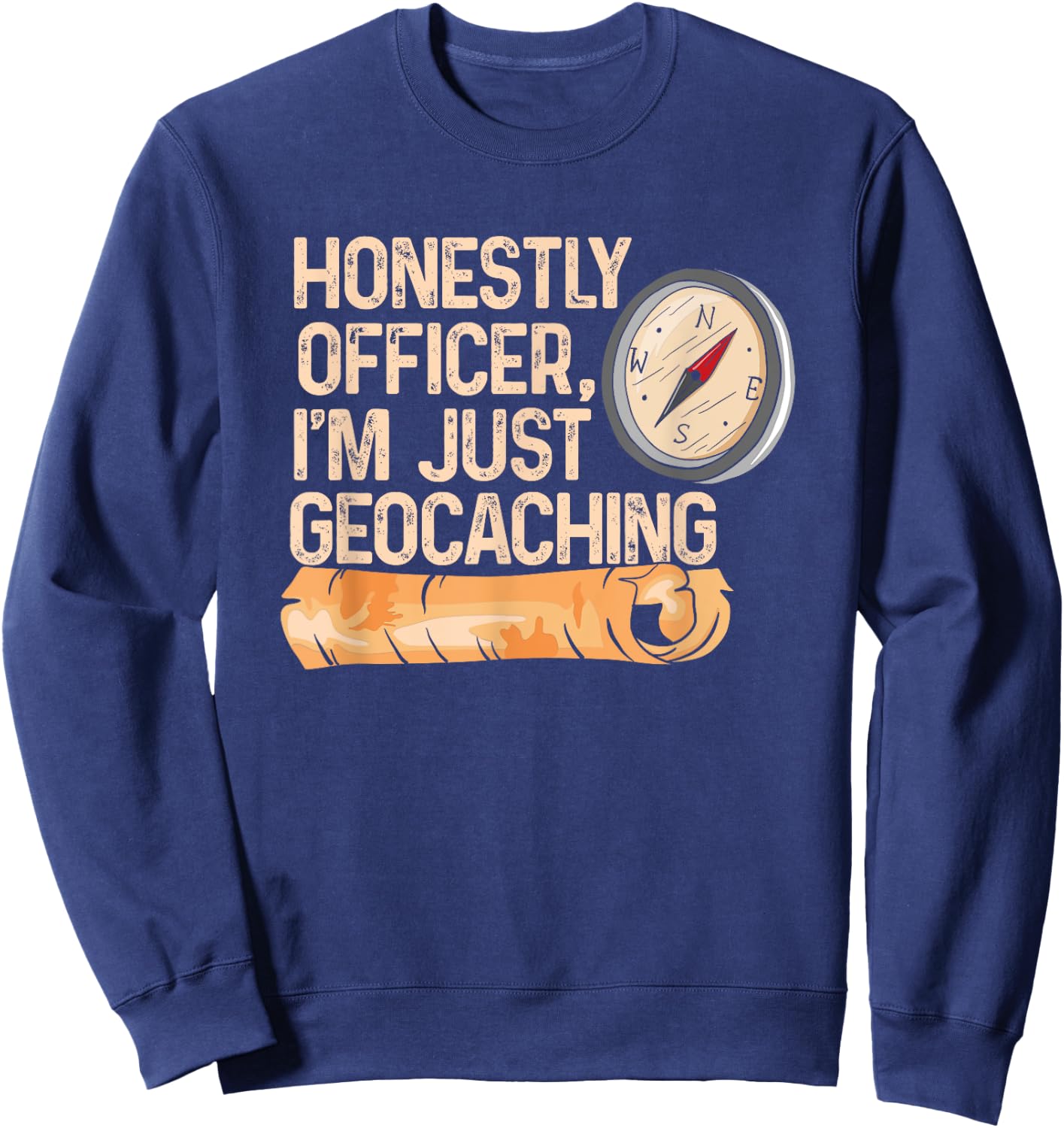 Metal Detecting for Geocacher Detectorist Geocaching Sweatshirt - Sweatshirt | Navy