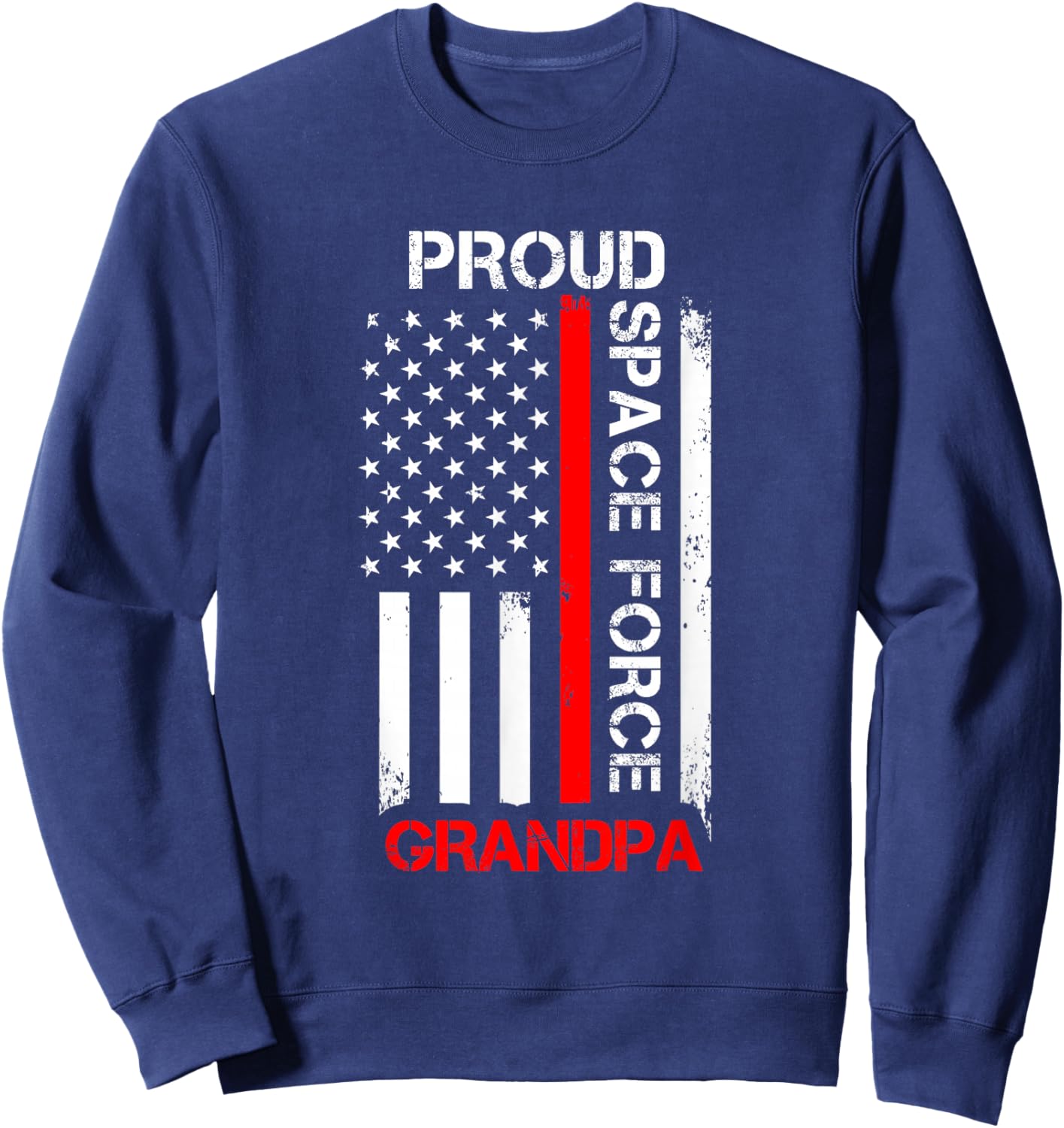 Proud Space Force Grandpa Sweatshirt - Sweatshirt | Navy