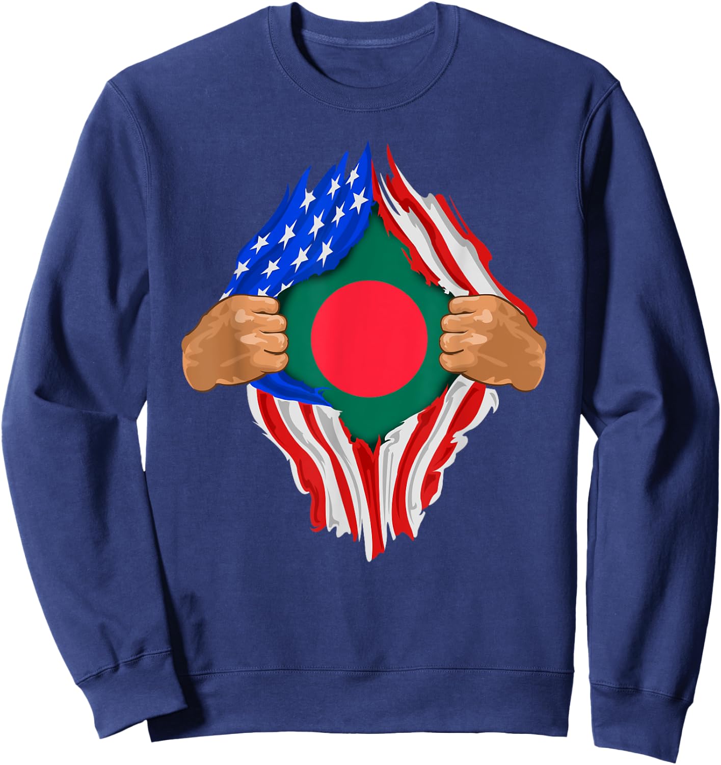 Bangladeshi Blood Inside Me | Bangladesh Flag Gift Sweatshirt - Sweatshirt | Navy