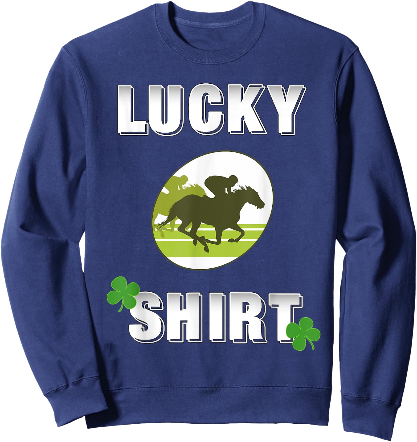 Lucky Horse Race, Equestrian Darks Sweatshirt - Sweatshirt | Navy