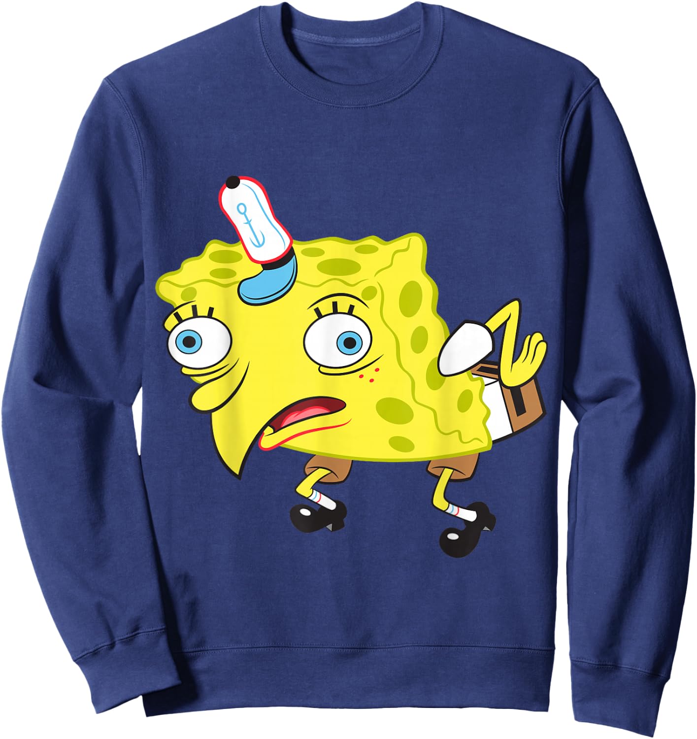 Spongebob Meme Isn't Even Funny Sweatshirt - Sweatshirt | Navy