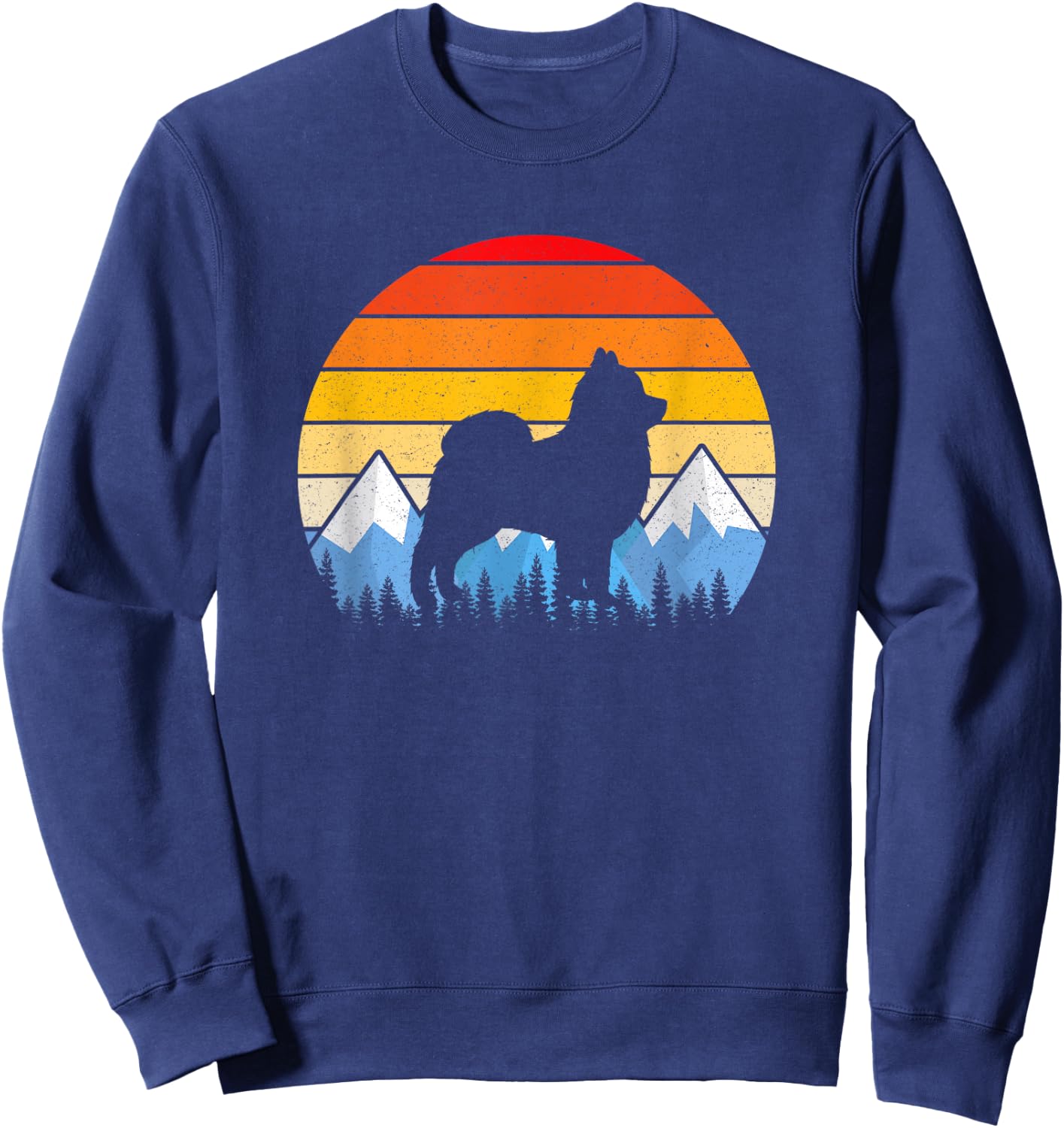 Vintage Retro Pomeranian Lovers Gifts Pomeranian T Shirts Sweatshirt - Sweatshirt | Navy