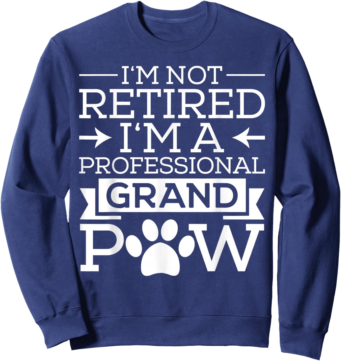 Grand Paw Shirt Grandpa Grandpaw Gifts Dog Lover Gift Men Sweatshirt - Sweatshirt | Navy