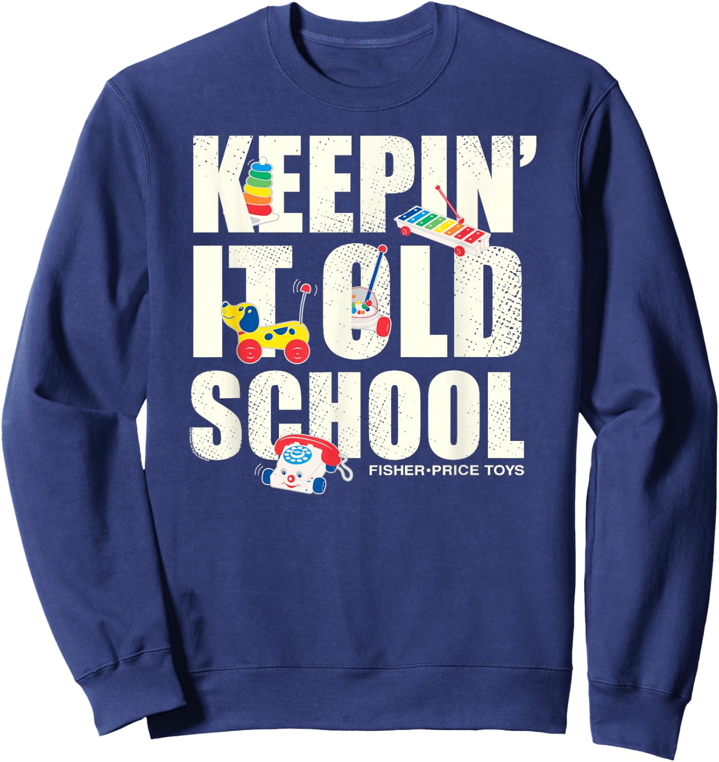Fisher-Price Kids Blue Cotton 100% Classic Fit Short Sleeve , Small Sweatshirt - Sweatshirt | Navy