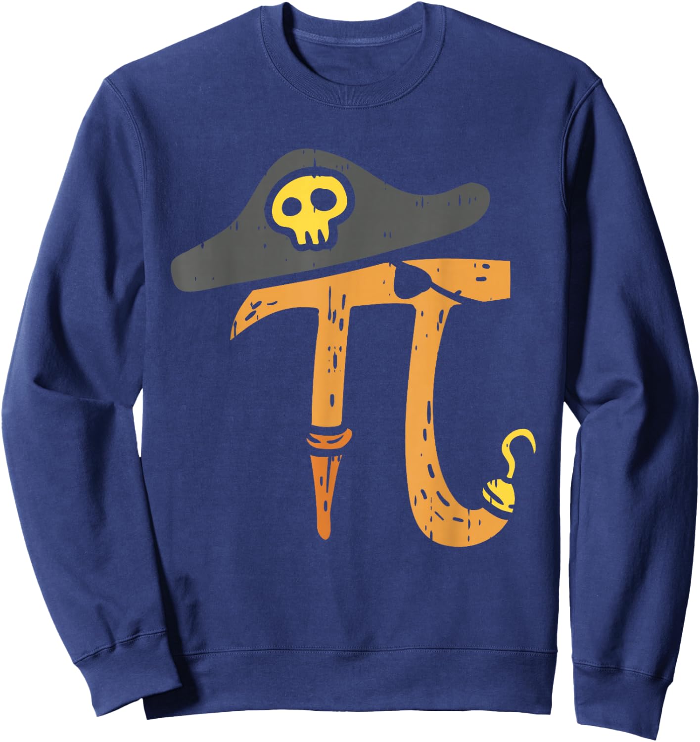 Funny Pi Day Rate Shirt Pirate Lovers Math Geek Gift Boys Sweatshirt - Sweatshirt | Navy