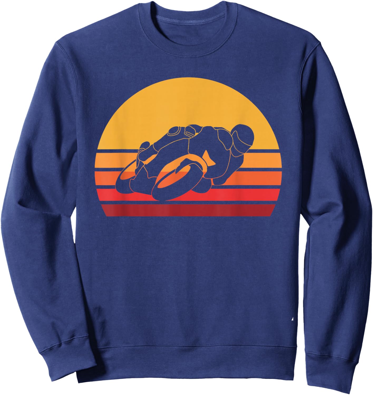 Retro Motorcycle Racing Vintage Road Racing Sweatshirt - Sweatshirt | Navy