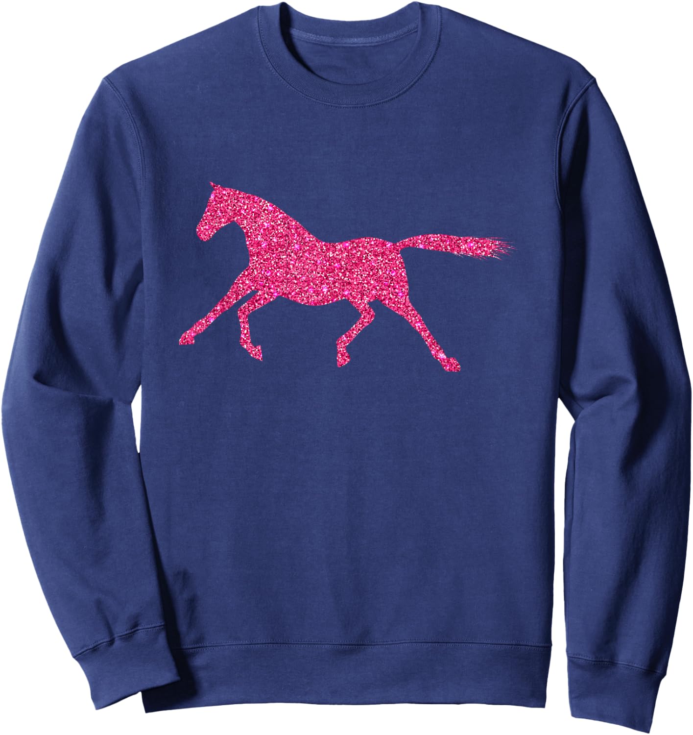 Glitter Horse Riding Equestrian Farm Sweatshirt - Sweatshirt | Navy