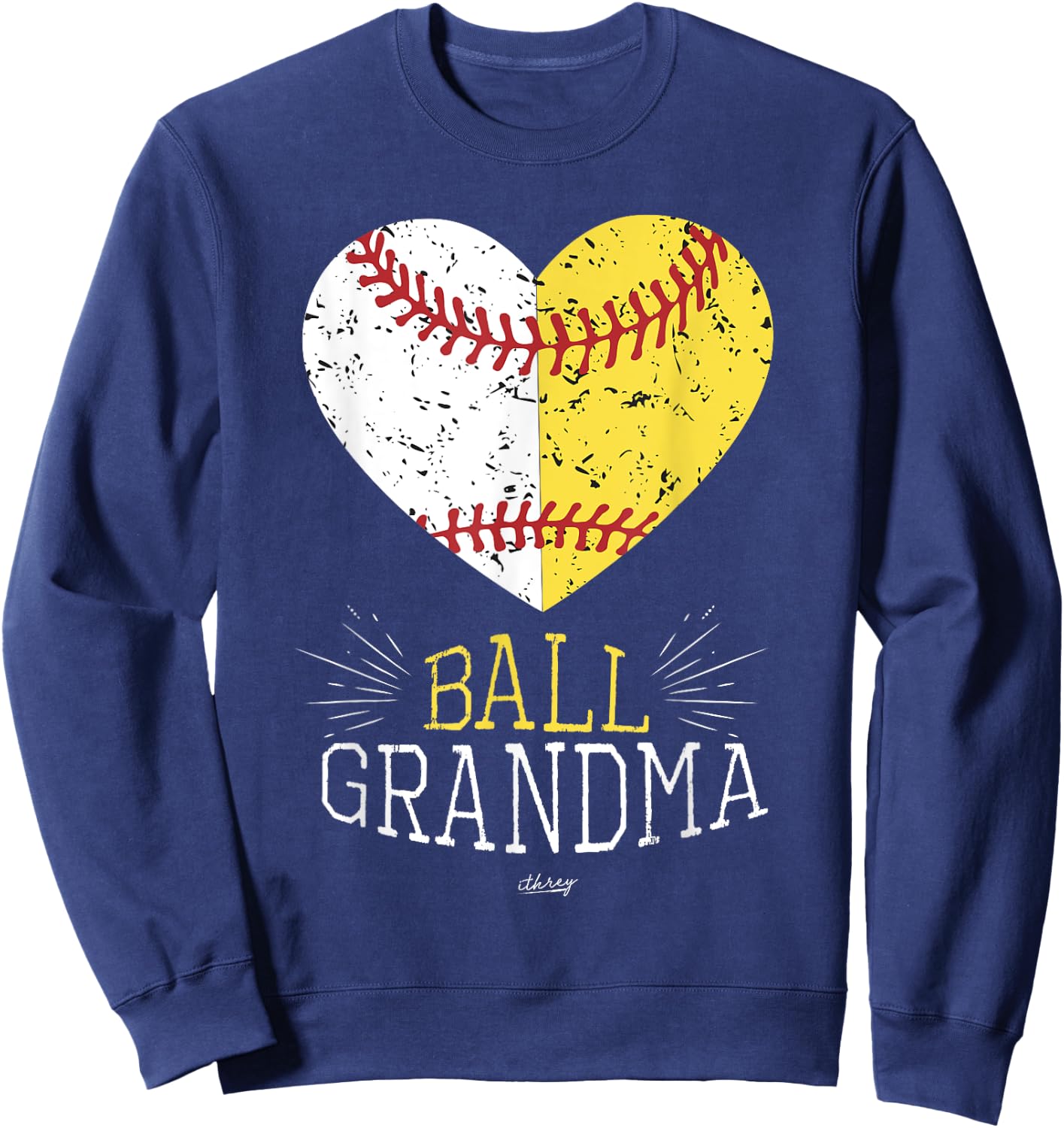 Cute Mom Funny Baseball T Shirt Ball Grandma Softball Gifts Sweatshirt - Sweatshirt | Navy
