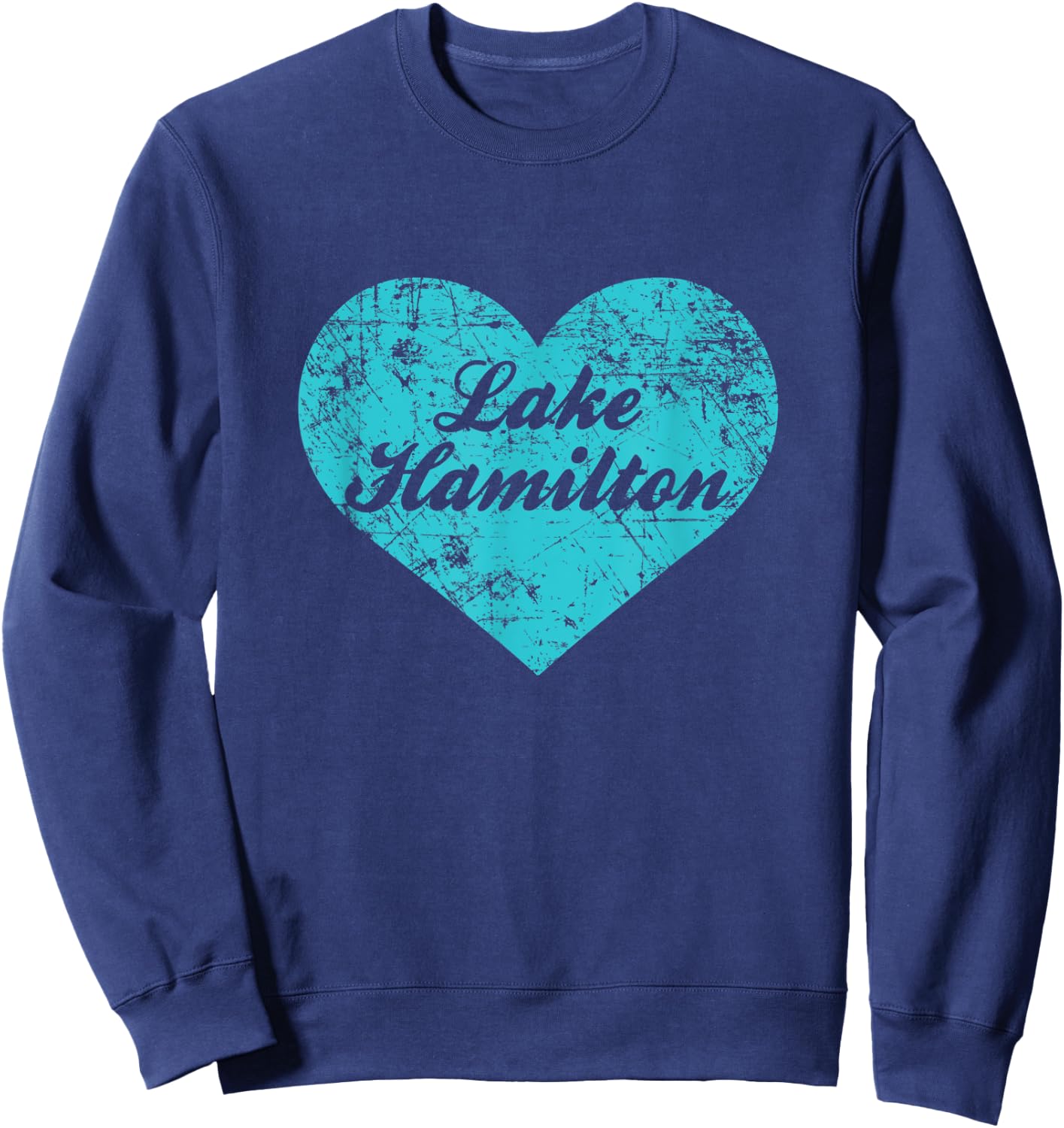I Love Lake Hamilton Shirt, Arkansas Camping Gift Sweatshirt - Sweatshirt | Navy