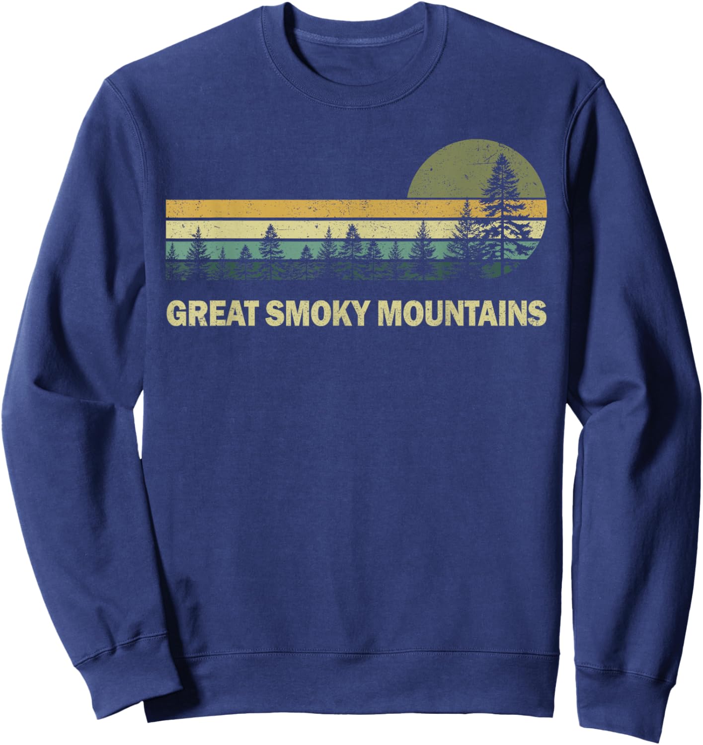 Vintage Great Smoky Mountain National Park Graphic Men Women Sweatshirt - Sweatshirt | Navy