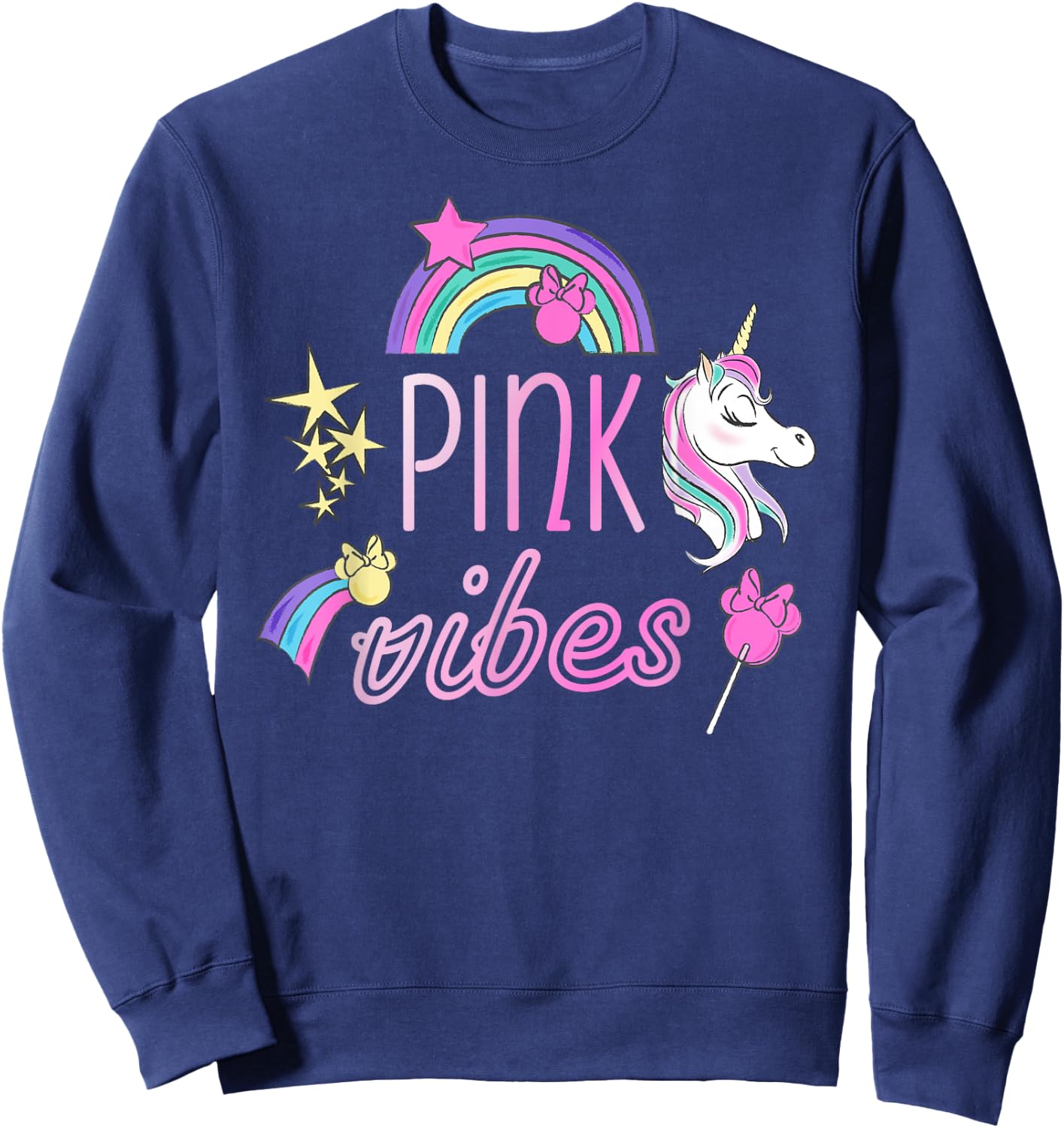 Disney Minnie Mouse Unicorn Pink Vibes Sweatshirt - Sweatshirt | Navy