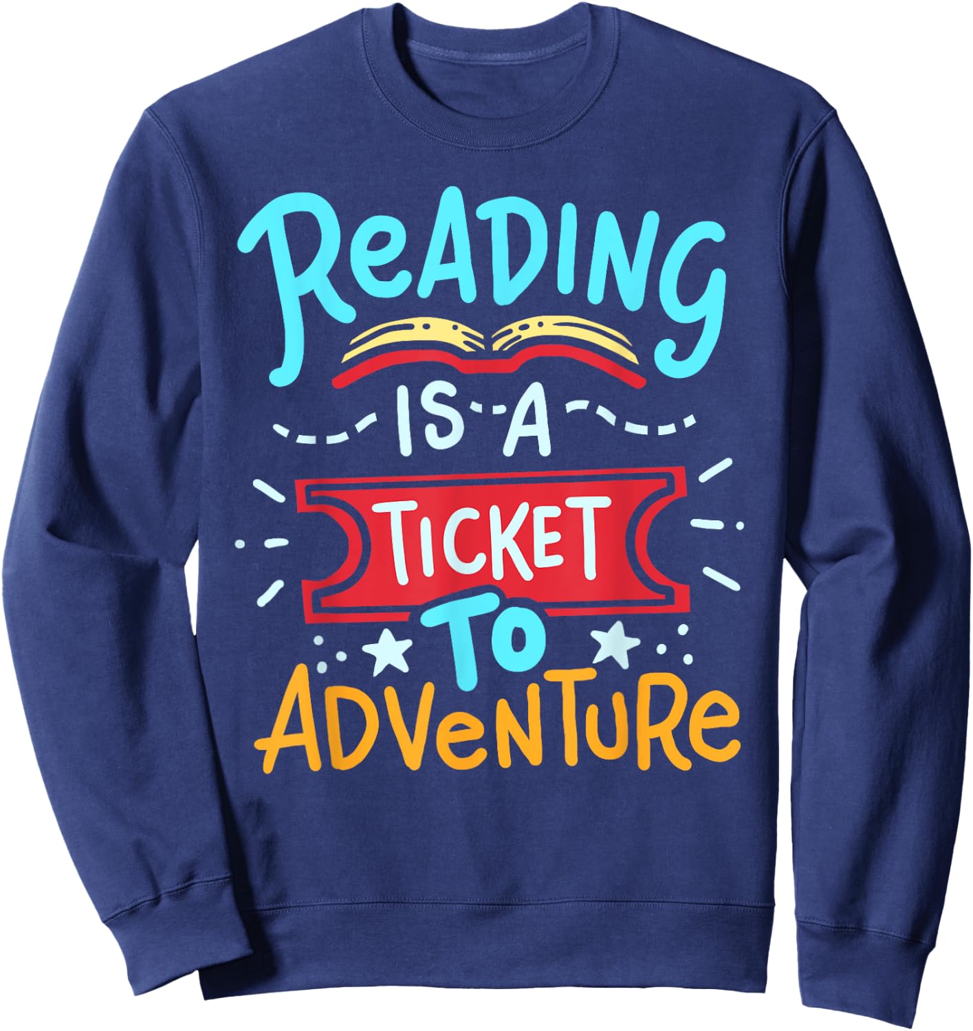 Reading Adventure Library Student Teacher Book Sweatshirt - Sweatshirt | Navy