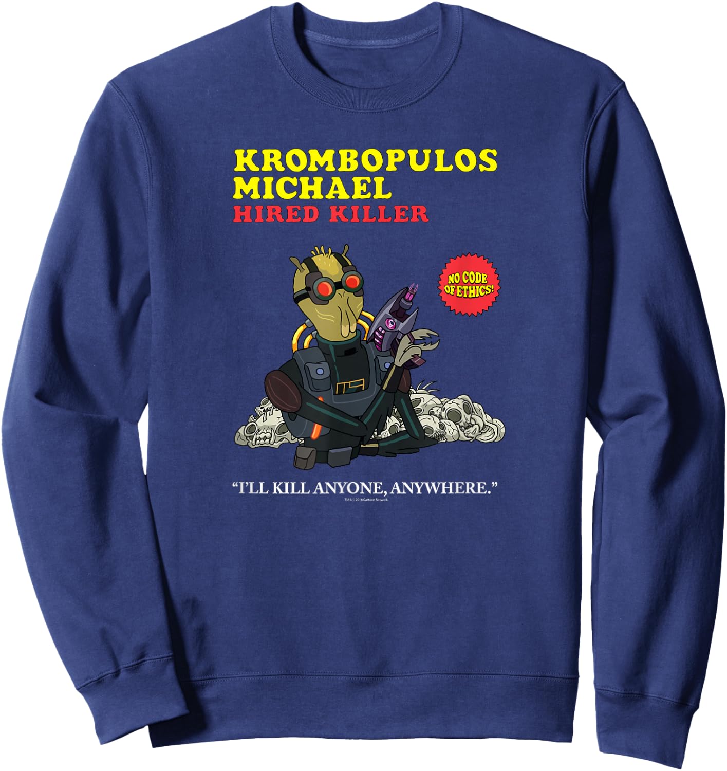 Rick & Morty Krombopulos Michael Sweatshirt - Sweatshirt | Navy