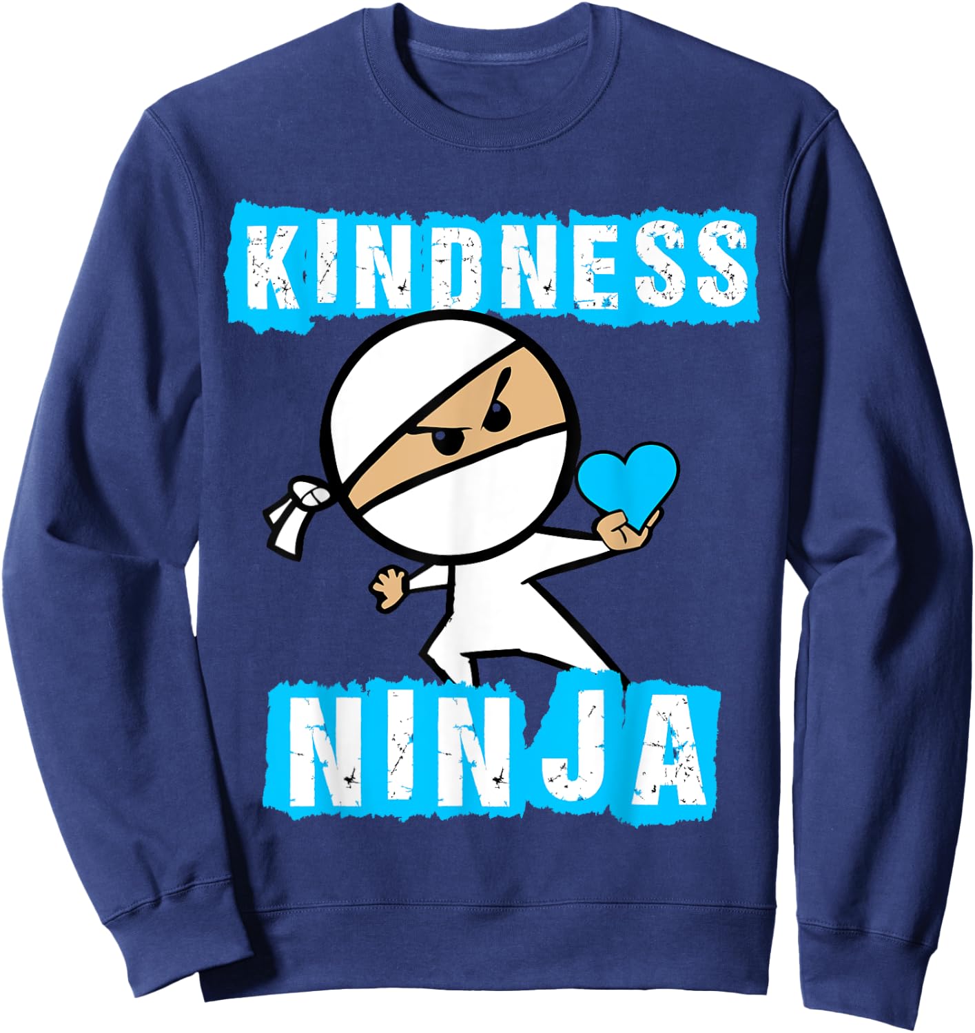 Kindness Ninja Shirt - Choose Kind Shirt Movement Sweatshirt - Sweatshirt | Navy