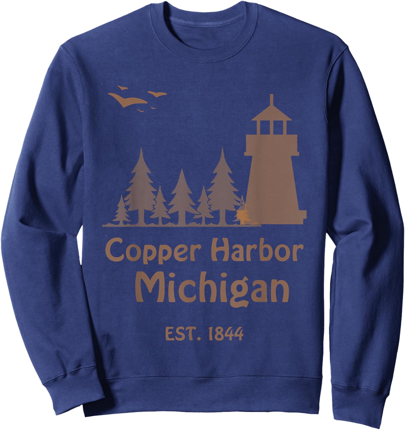 Summer in Copper Harbor Michigan Travel Apparel Men Women Sweatshirt - Sweatshirt | Navy