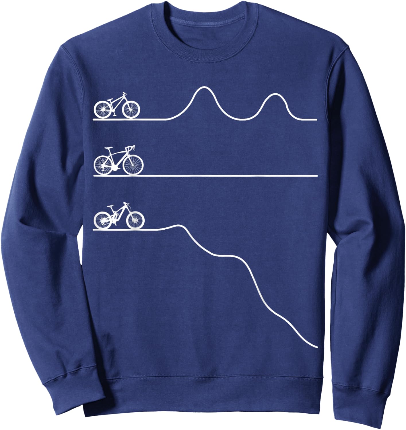Mountain Bike Road Bike MTB Downhill Dirt Bike Bicycle Gift Sweatshirt - Sweatshirt | Navy