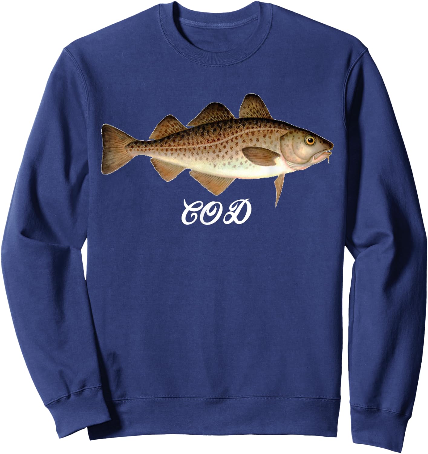 Cod Shirt - Cod Fish Shirt - Cod Fishing Gifts Sweatshirt - Sweatshirt | Navy