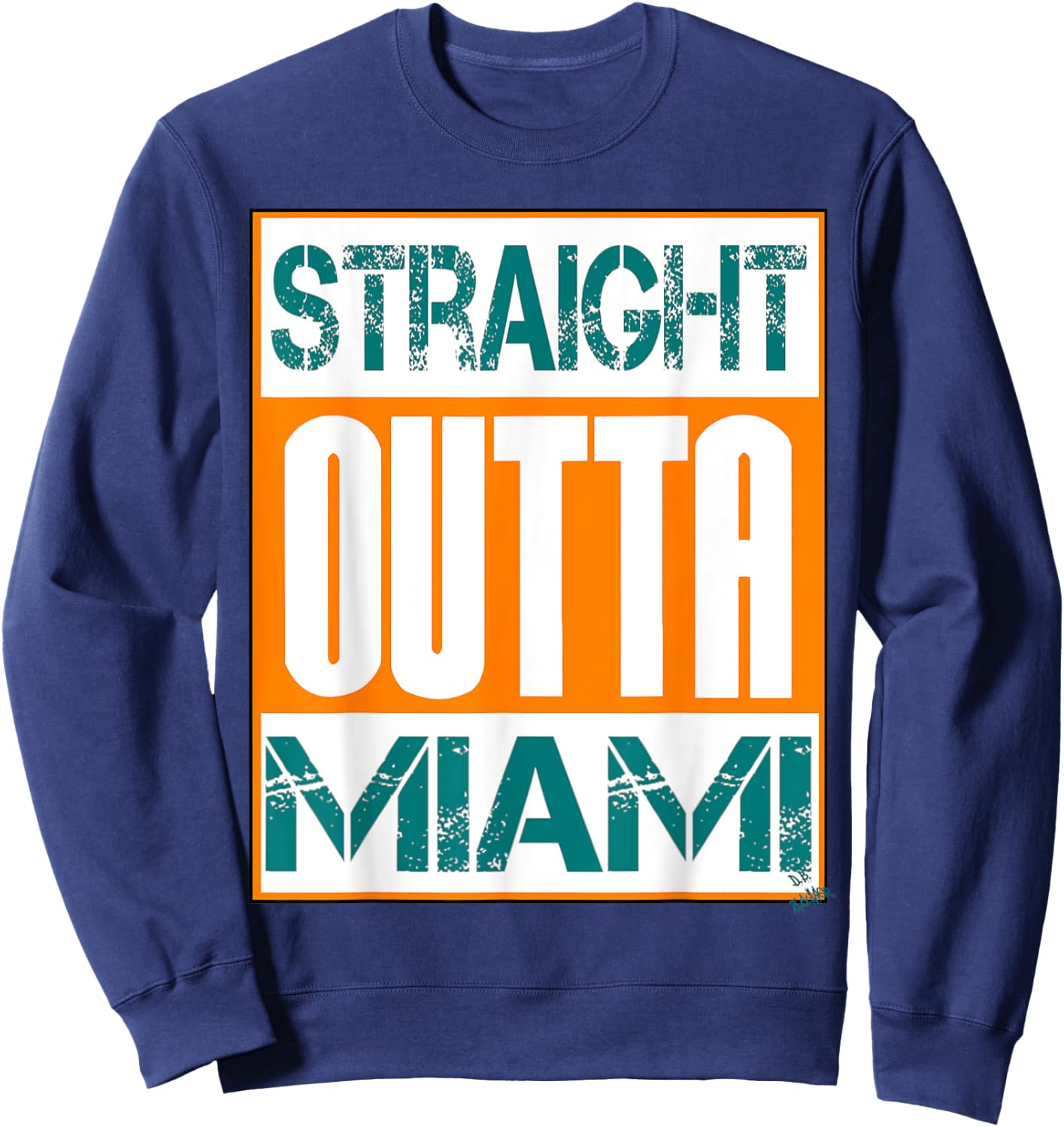 Miami shirt hip hop - city name - straight outta Miami Sweatshirt - Sweatshirt | Navy