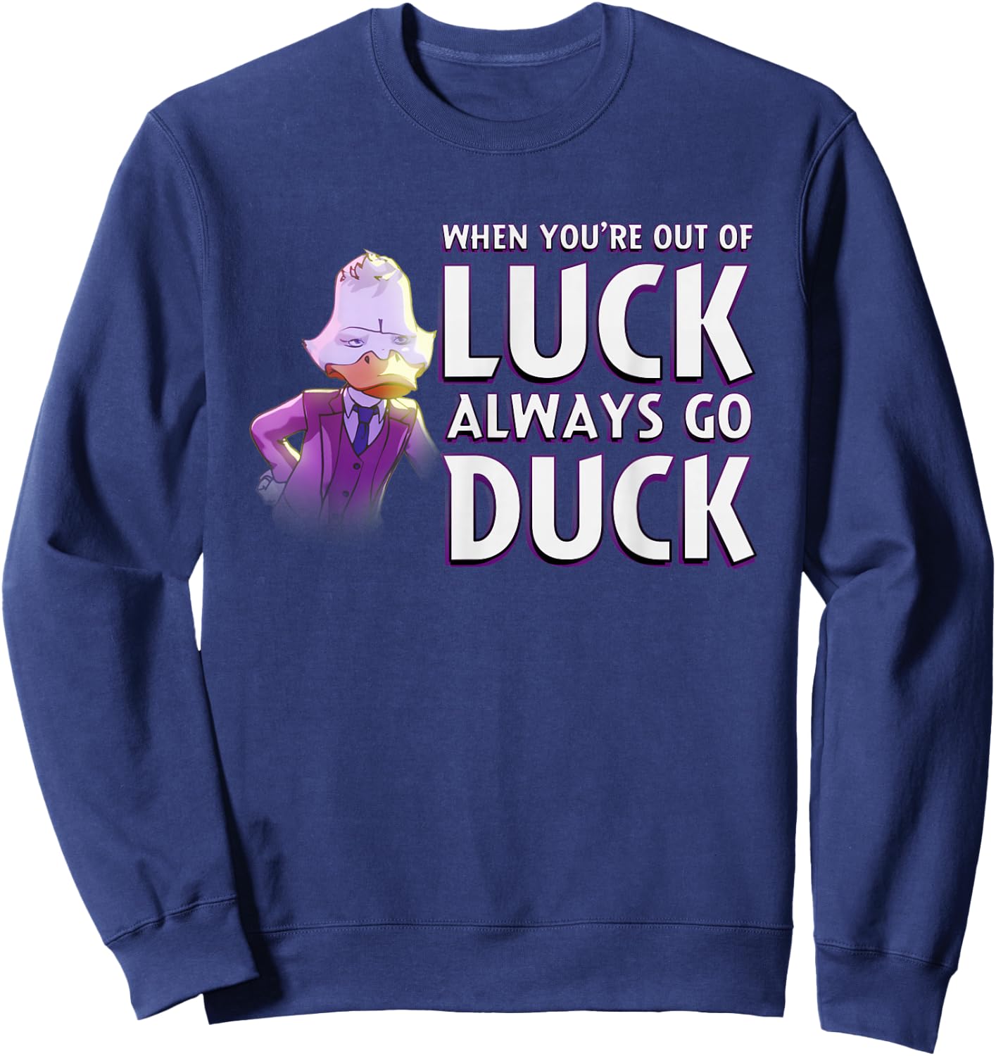 Marvel WHAT IF...? Howard The Duck When You're Out of Luck Sweatshirt - Sweatshirt | Navy
