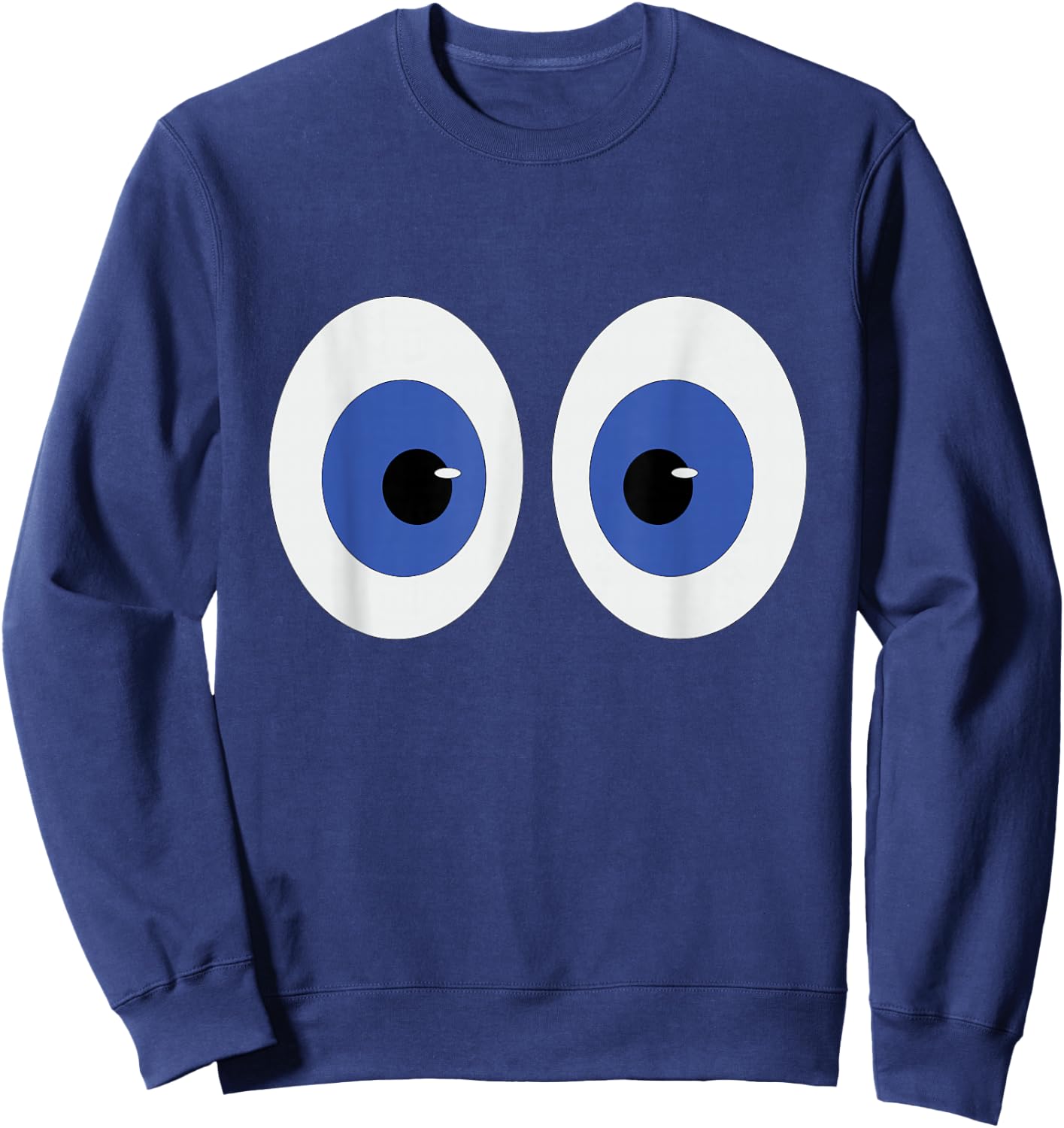 Two Big Blue Eyeballs Sweatshirt - Sweatshirt | Navy