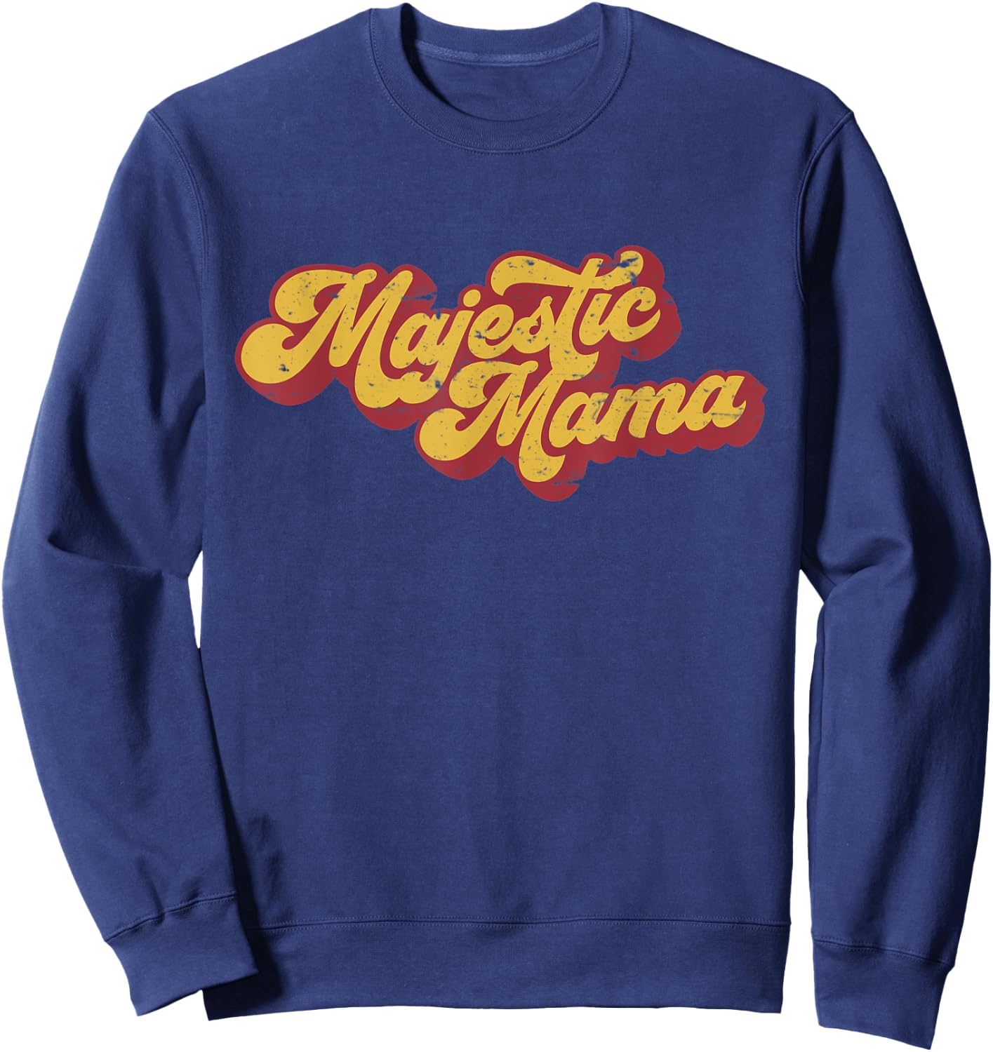 Majestic Mama Vintage 70s Gift Sweatshirt - Sweatshirt | Navy