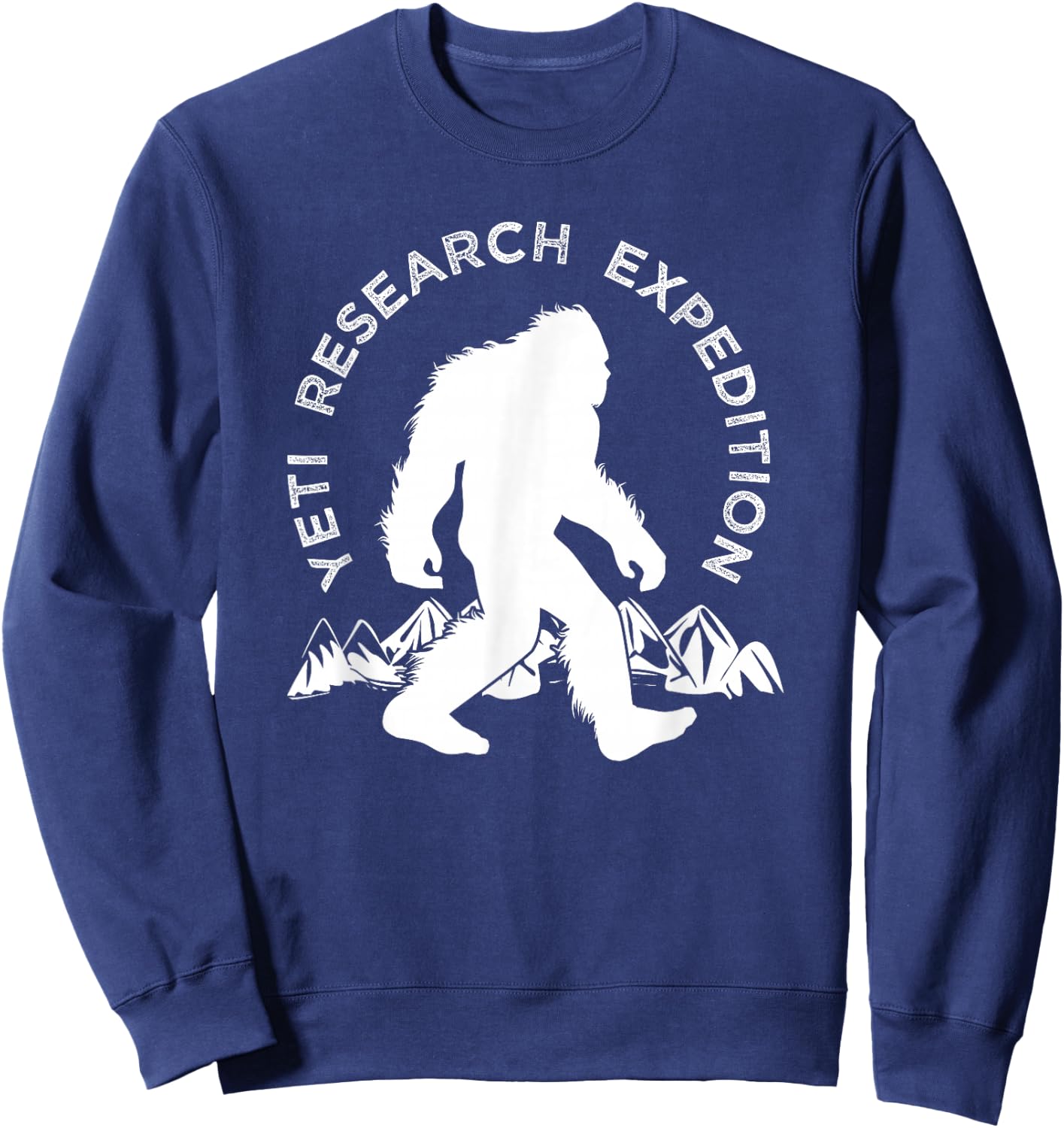 Yeti Research Expedition , Mountain Snowman Sweatshirt - Sweatshirt | Navy