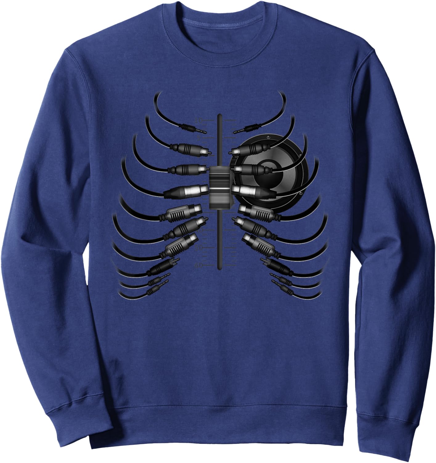 Sound Engineer Rib Cage Wired For Sound Sweatshirt - Sweatshirt | Navy