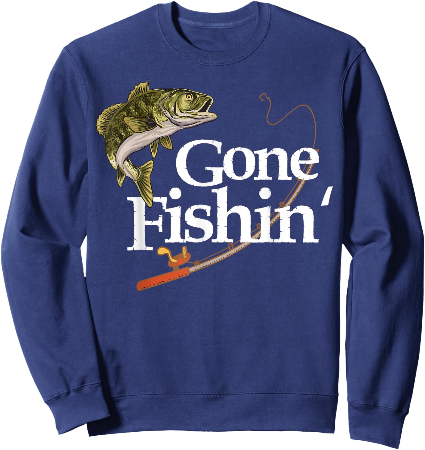 Gone Fishin' apparel Fisherman lover angler Fish Sweatshirt - Sweatshirt | Navy