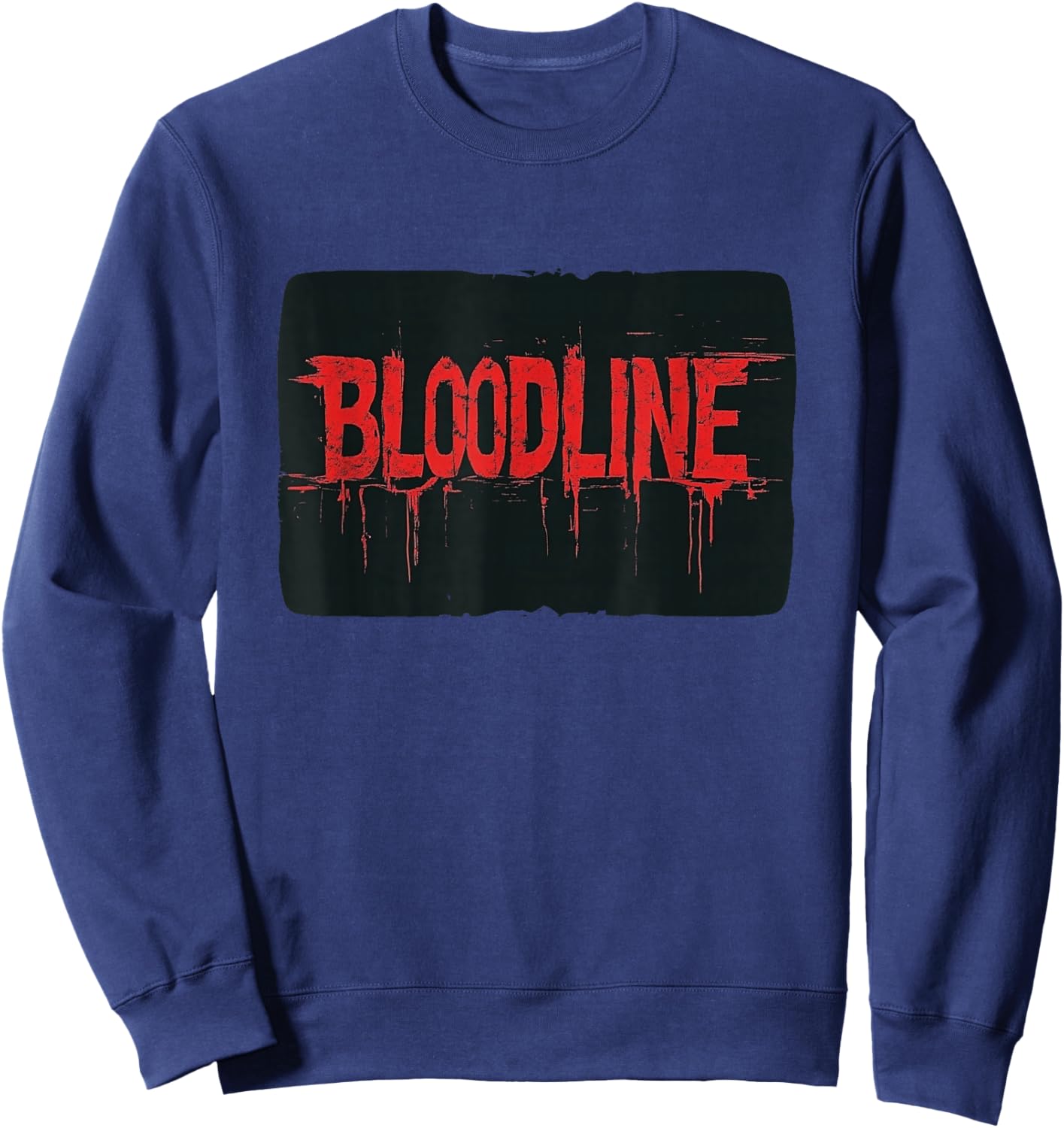 Funny Bloodline Graphic Sweatshirt - Sweatshirt | Navy