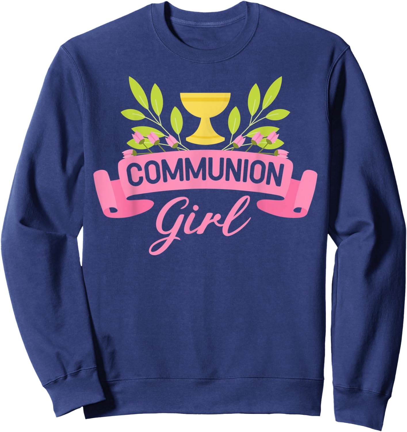 Communion Girl First 1st Holy Communion Sweatshirt - Sweatshirt | Navy