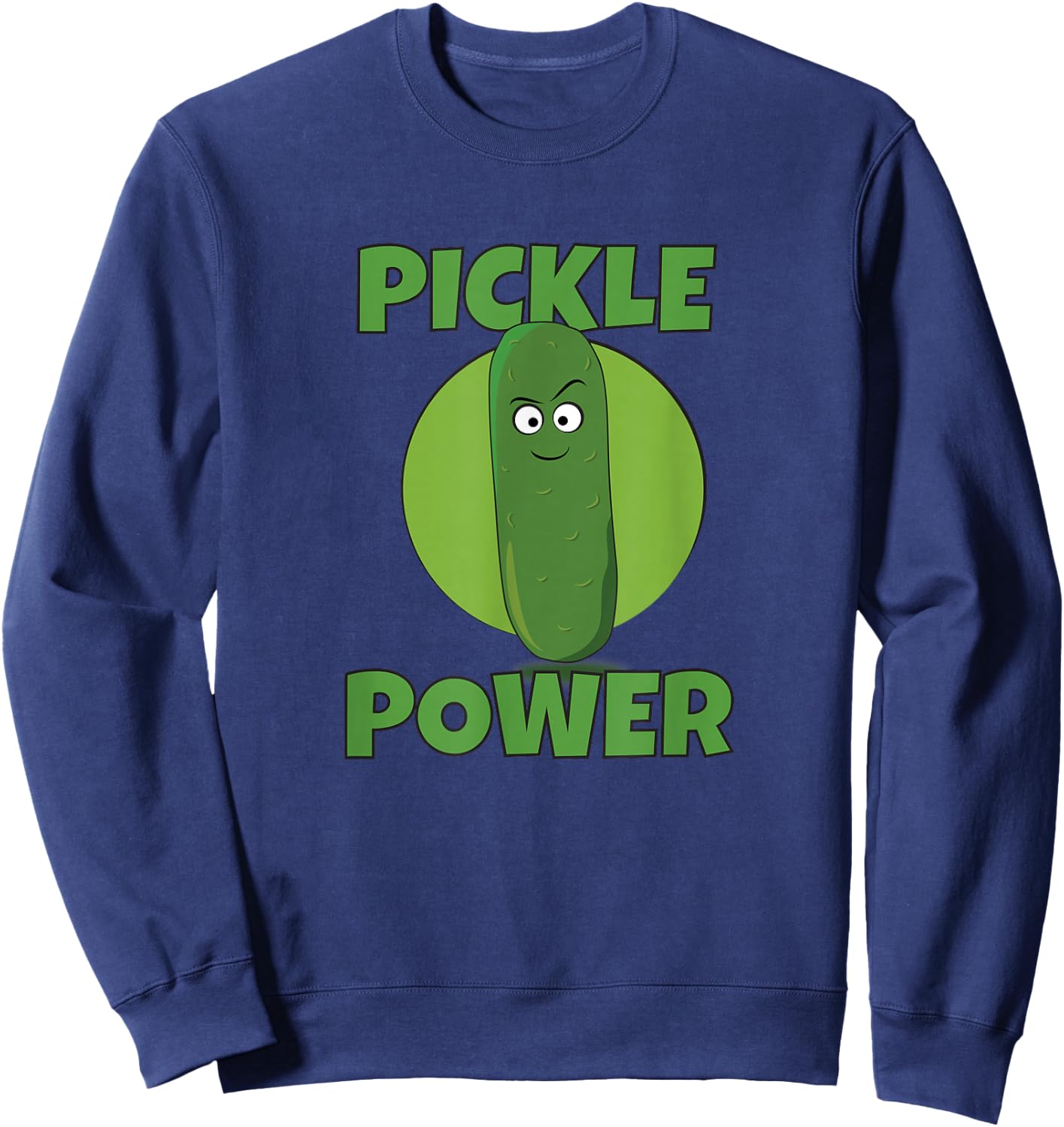 Pickle Power: I Love Pickles Sweatshirt - Sweatshirt | Navy