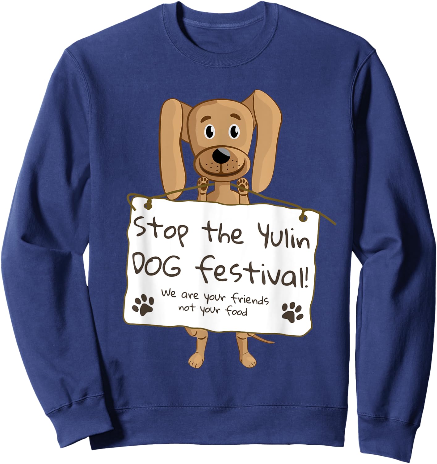 Stop the Yulin Dog Festival Sweatshirt - Sweatshirt | Navy