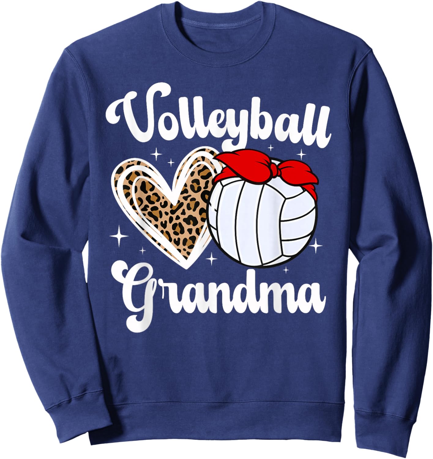 Volleyball Grandma Bow Grandma Of A Volleyball Player Sweatshirt - Sweatshirt | Navy