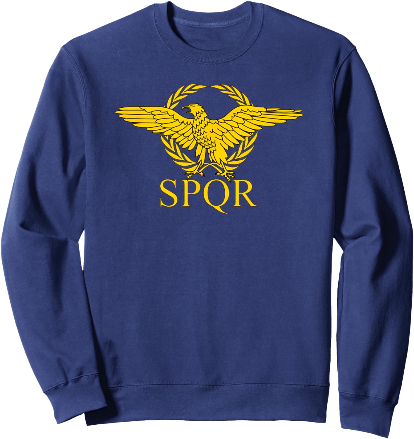 SPQR Roman Eagle and laurel wreath Sweatshirt - Sweatshirt | Navy